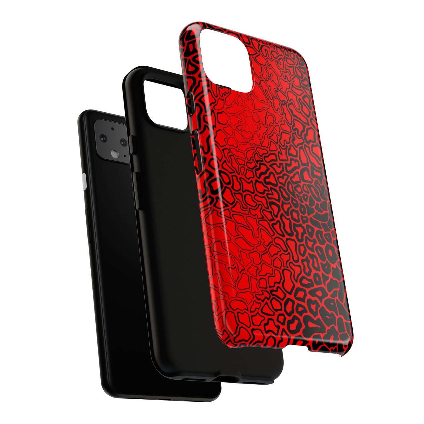 Pressure II Bold Phone Case - Tough Cases, Red Abstract Cell Phone Cover, Stylish Smartphone Protection, Unique Gift for Tech Lovers