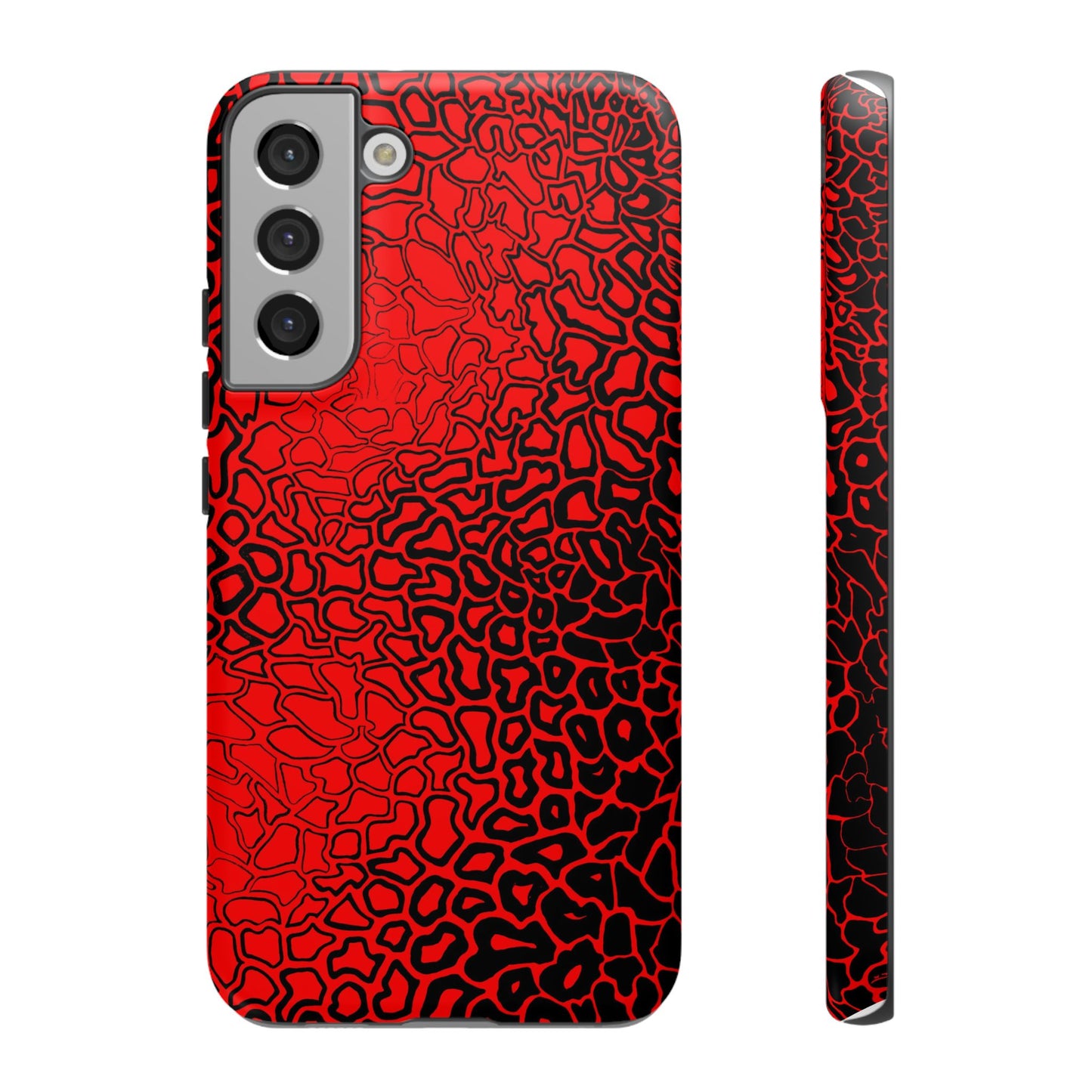 Pressure II Bold Phone Case - Tough Cases, Red Abstract Cell Phone Cover, Stylish Smartphone Protection, Unique Gift for Tech Lovers