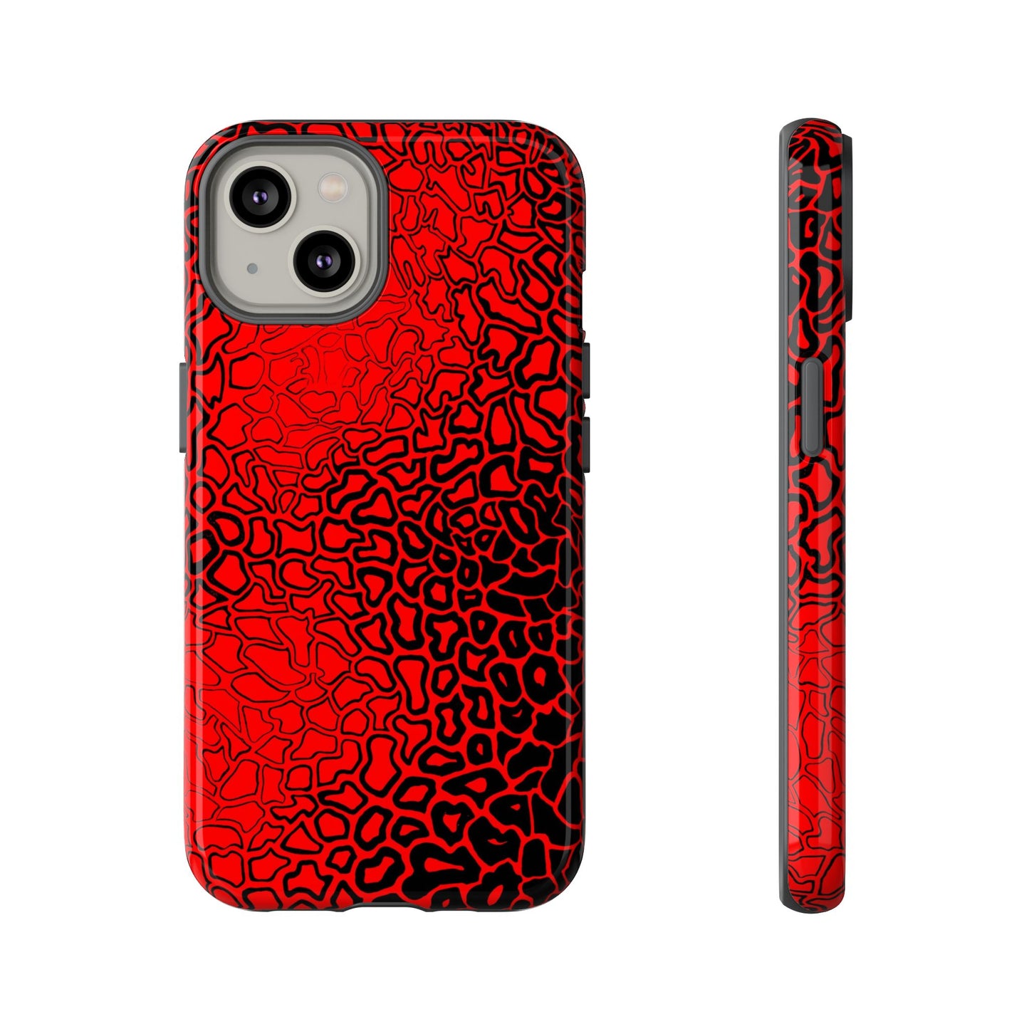 Pressure II Bold Phone Case - Tough Cases, Red Abstract Cell Phone Cover, Stylish Smartphone Protection, Unique Gift for Tech Lovers