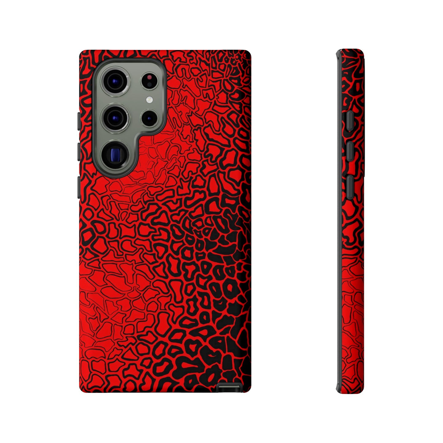 Pressure II Bold Phone Case - Tough Cases, Red Abstract Cell Phone Cover, Stylish Smartphone Protection, Unique Gift for Tech Lovers