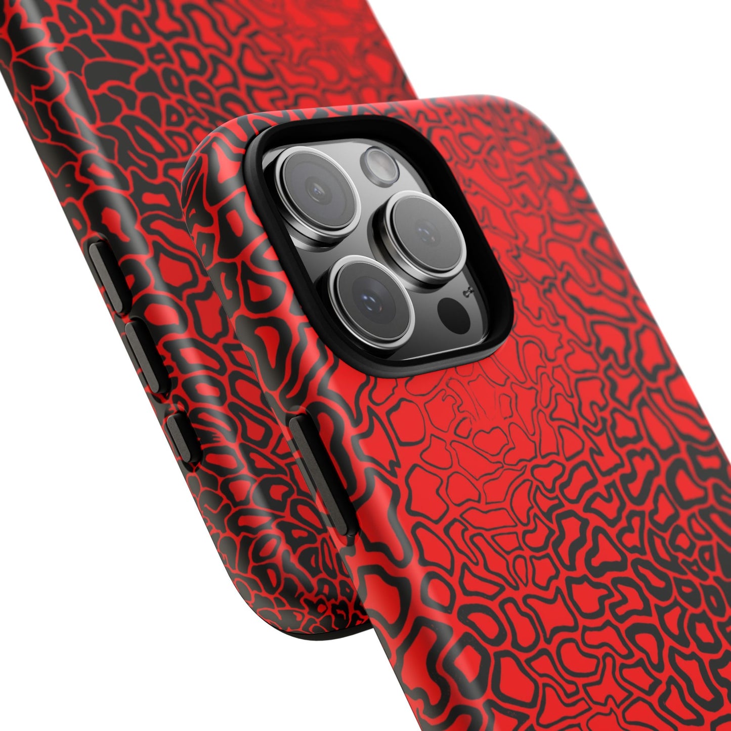 Pressure II Bold Phone Case - Tough Cases, Red Abstract Cell Phone Cover, Stylish Smartphone Protection, Unique Gift for Tech Lovers