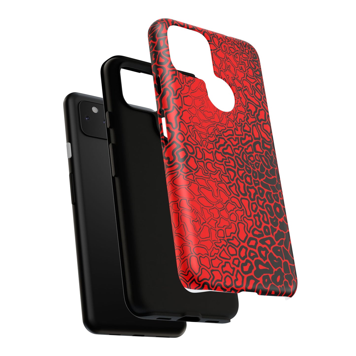 Pressure II Bold Phone Case - Tough Cases, Red Abstract Cell Phone Cover, Stylish Smartphone Protection, Unique Gift for Tech Lovers
