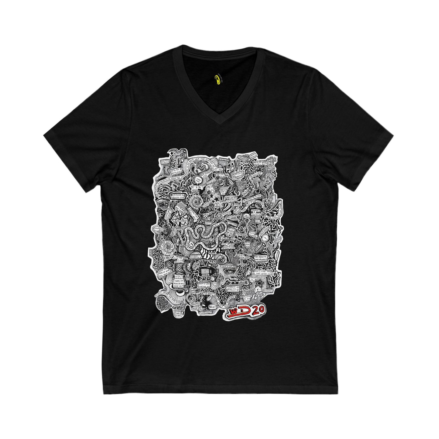 Big Doodle Red 20 T-Shirt by Art By Laney