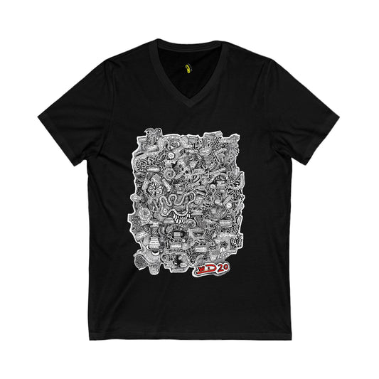 Big Doodle Red 20 T-Shirt by Art By Laney