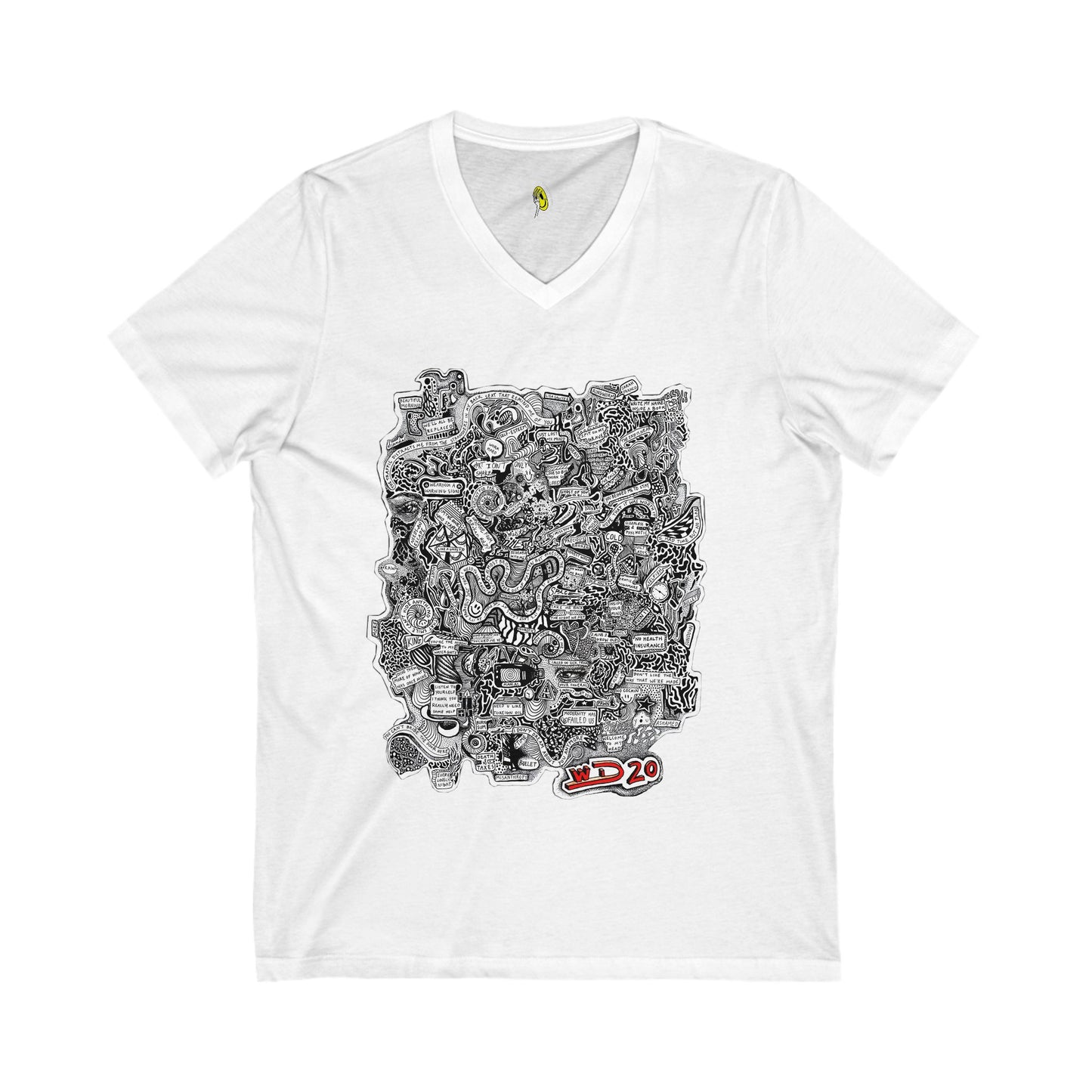 Big Doodle Red 20 T-Shirt by Art By Laney