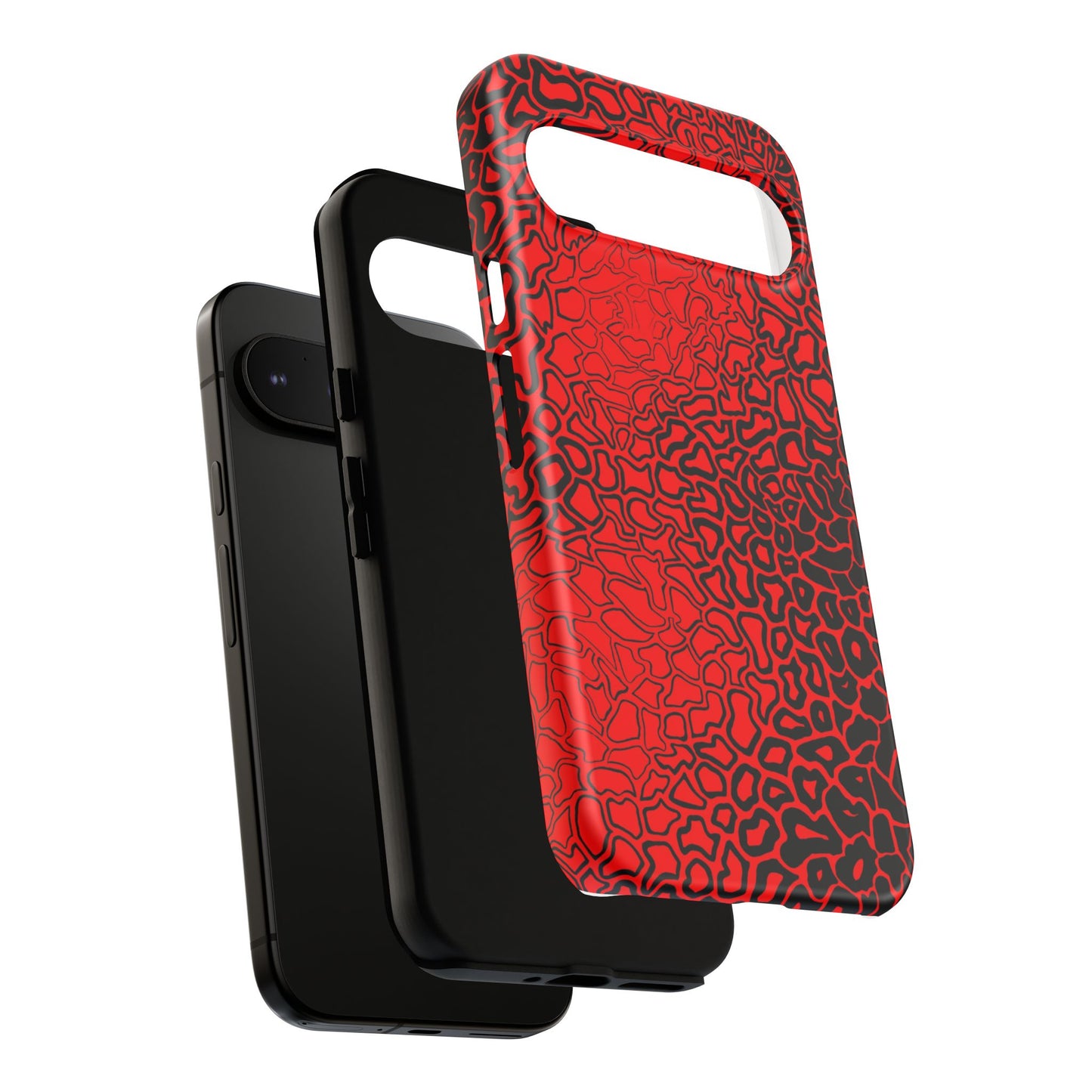 Pressure II Bold Phone Case - Tough Cases, Red Abstract Cell Phone Cover, Stylish Smartphone Protection, Unique Gift for Tech Lovers