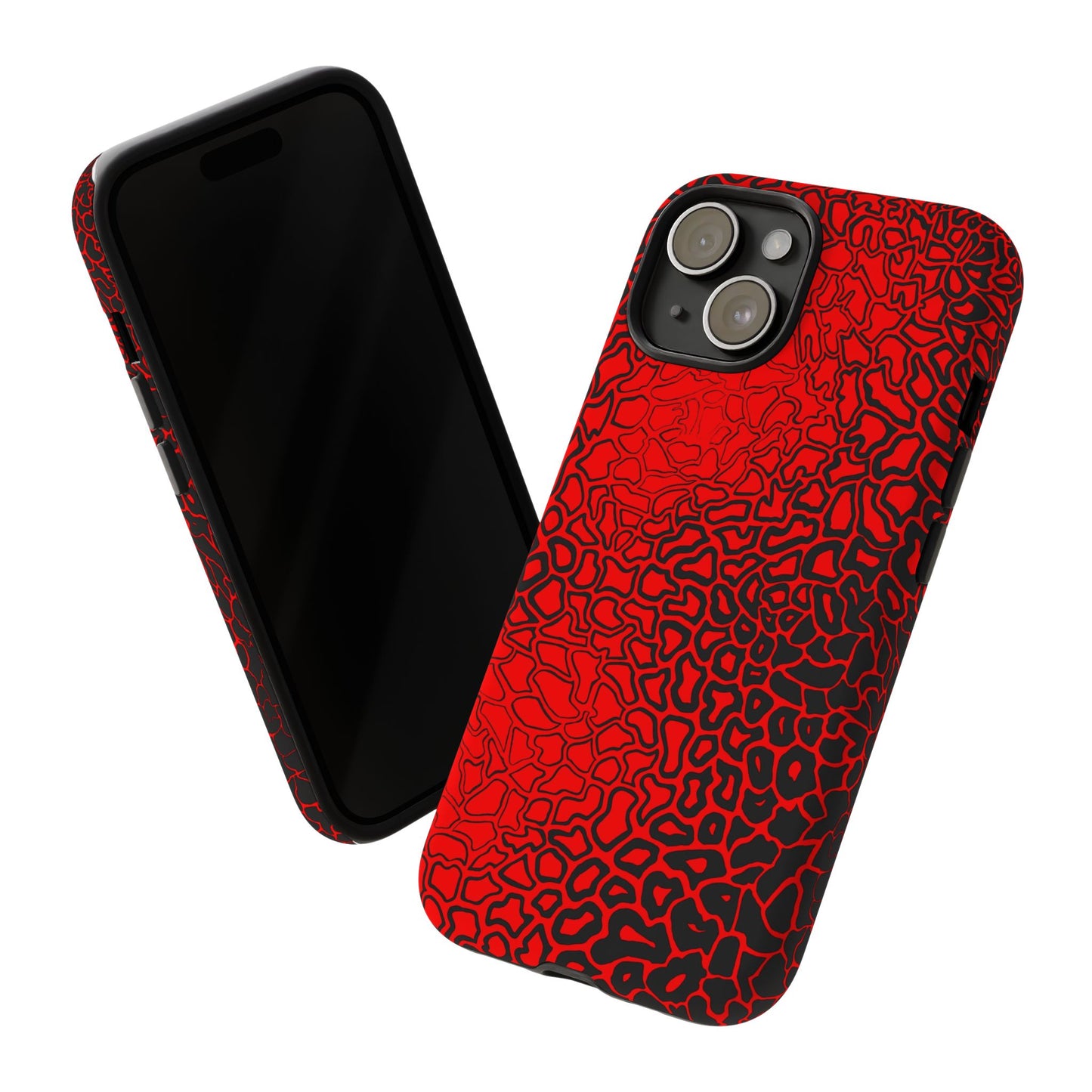 Pressure II Bold Phone Case - Tough Cases, Red Abstract Cell Phone Cover, Stylish Smartphone Protection, Unique Gift for Tech Lovers