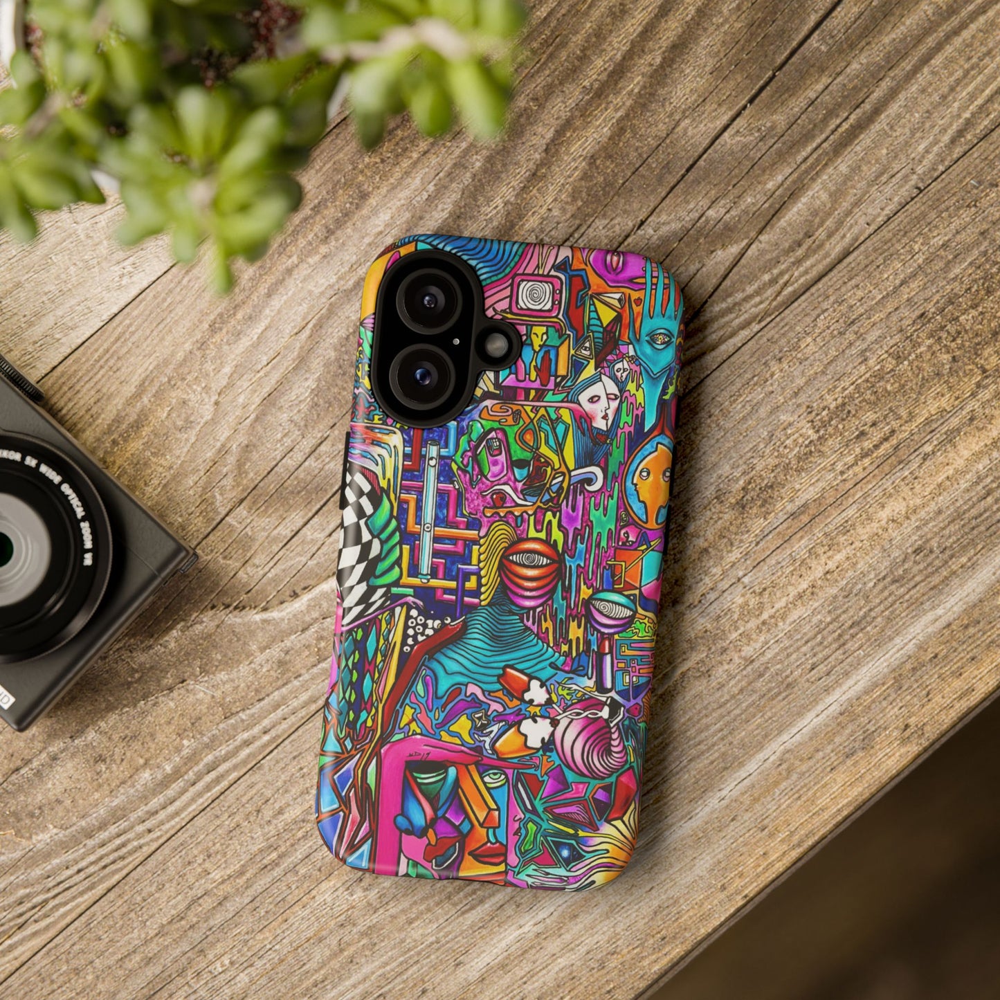 Dream World Vibrant Phone Case with Abstract Art | Tough Cases for Creative Souls, Colorful Accessories, Unique Gifts, Phone Protection, Artistic [...]