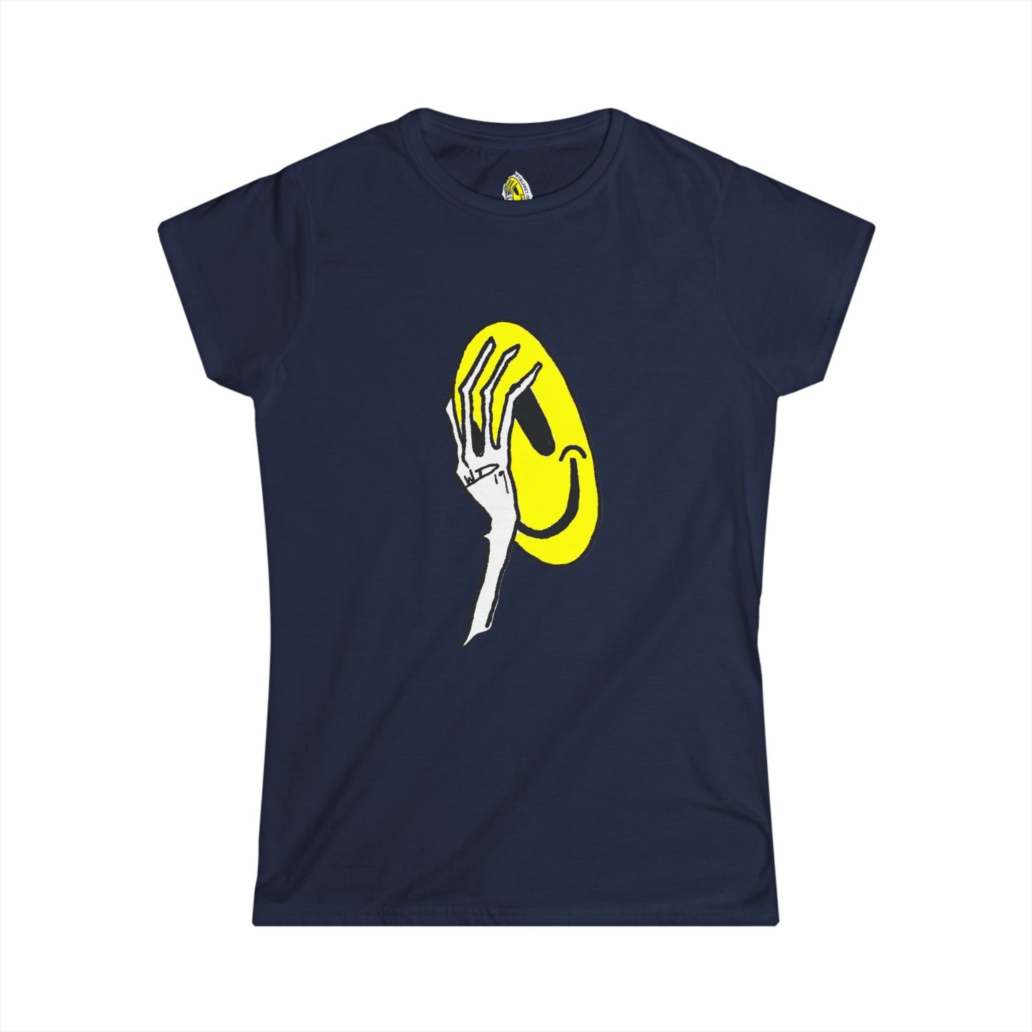 Mr. Smiley ~ Softstyle Tee for Women  by Art By Laney