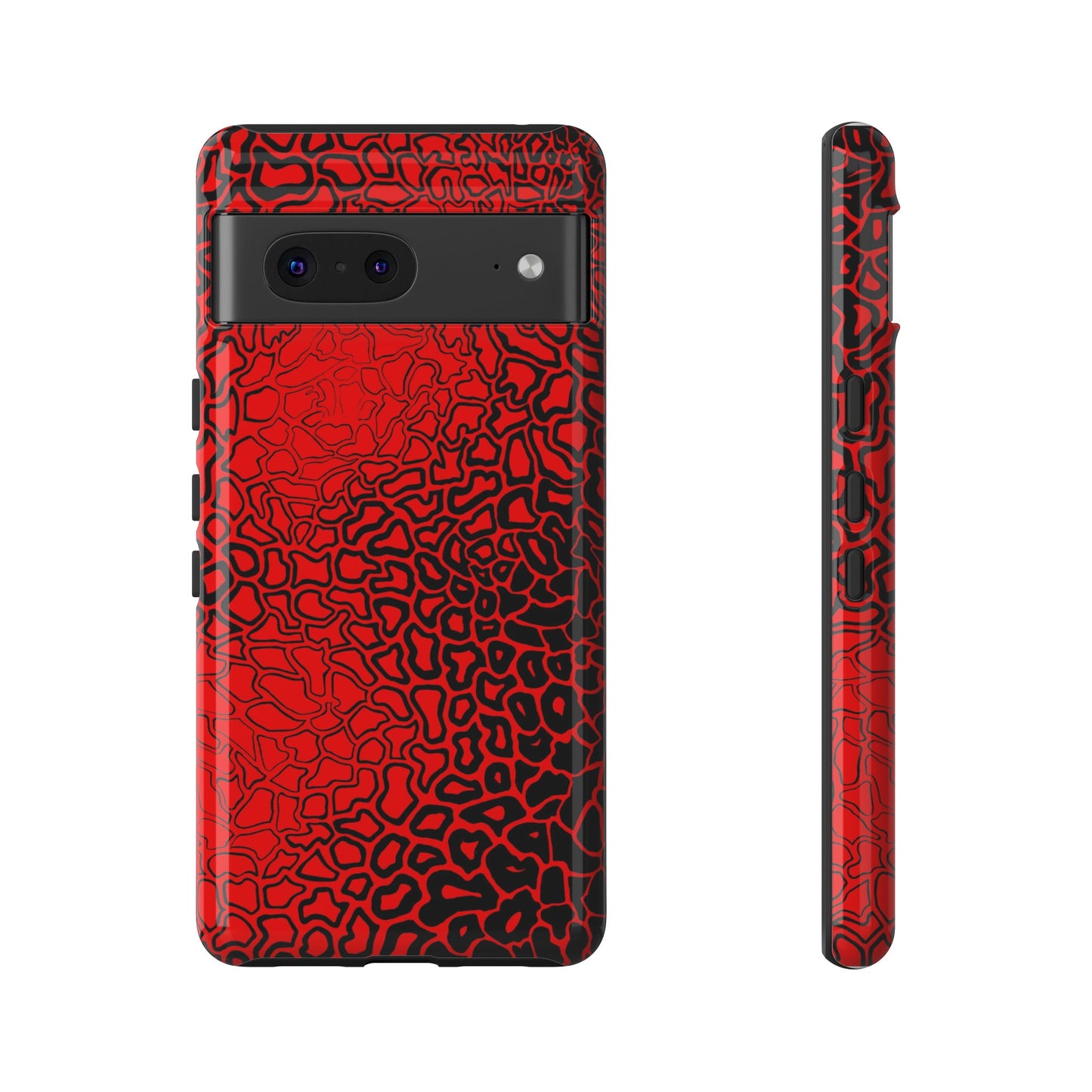 Pressure II Bold Phone Case - Tough Cases, Red Abstract Cell Phone Cover, Stylish Smartphone Protection, Unique Gift for Tech Lovers