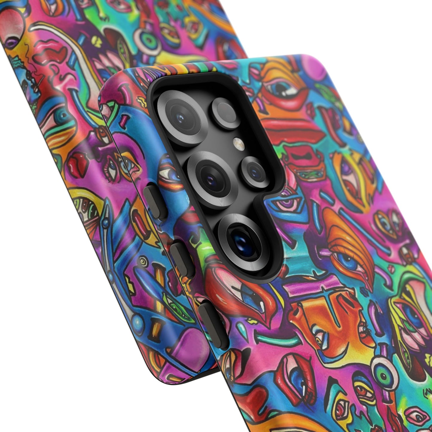 Mind Flip ~ Vibrant Art Phone Case, Colorful Tough Case, Unique Phone Cover, Funky Smartphone Shell, Gift for Art Lovers