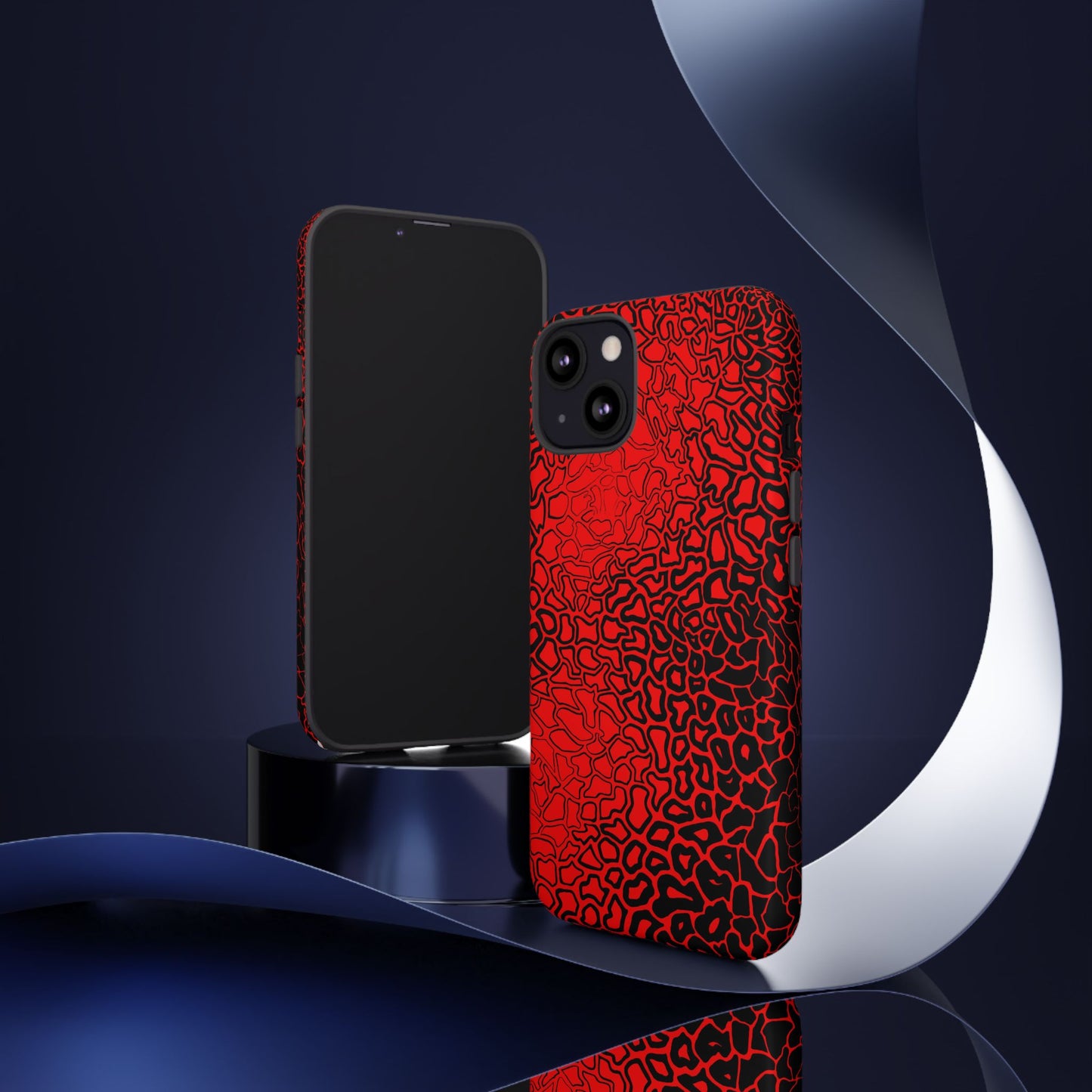 Pressure II Bold Phone Case - Tough Cases, Red Abstract Cell Phone Cover, Stylish Smartphone Protection, Unique Gift for Tech Lovers