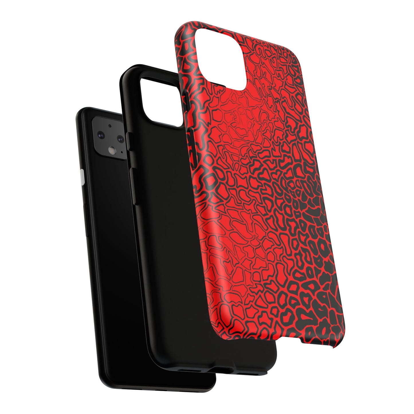 Pressure II Bold Phone Case - Tough Cases, Red Abstract Cell Phone Cover, Stylish Smartphone Protection, Unique Gift for Tech Lovers