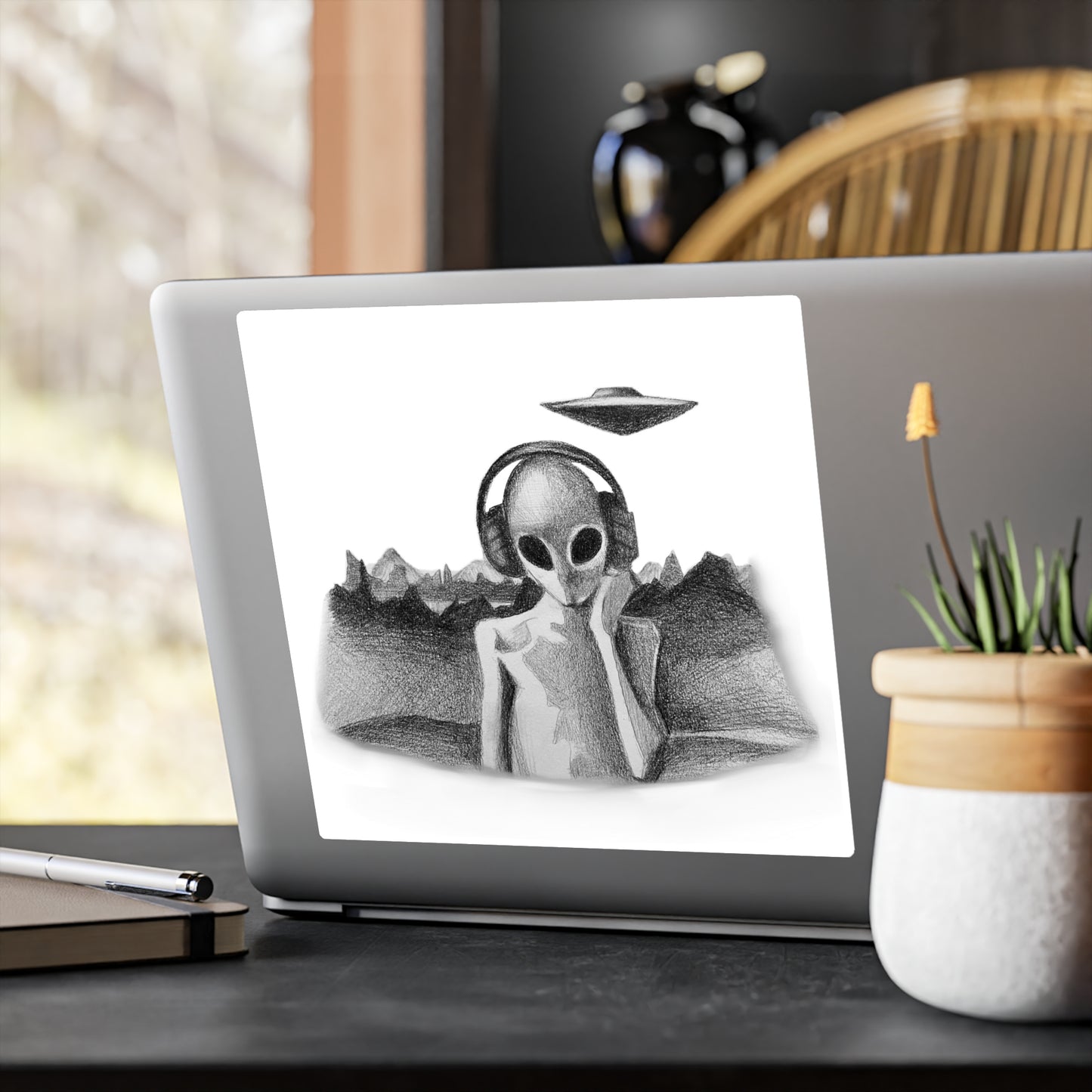 Playlist for Aliens ~ Sticker by Art By Laney