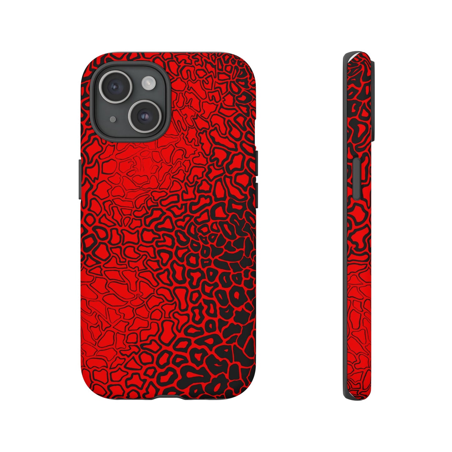 Pressure II Bold Phone Case - Tough Cases, Red Abstract Cell Phone Cover, Stylish Smartphone Protection, Unique Gift for Tech Lovers