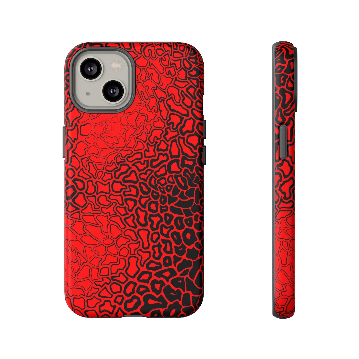 Pressure II Bold Phone Case - Tough Cases, Red Abstract Cell Phone Cover, Stylish Smartphone Protection, Unique Gift for Tech Lovers