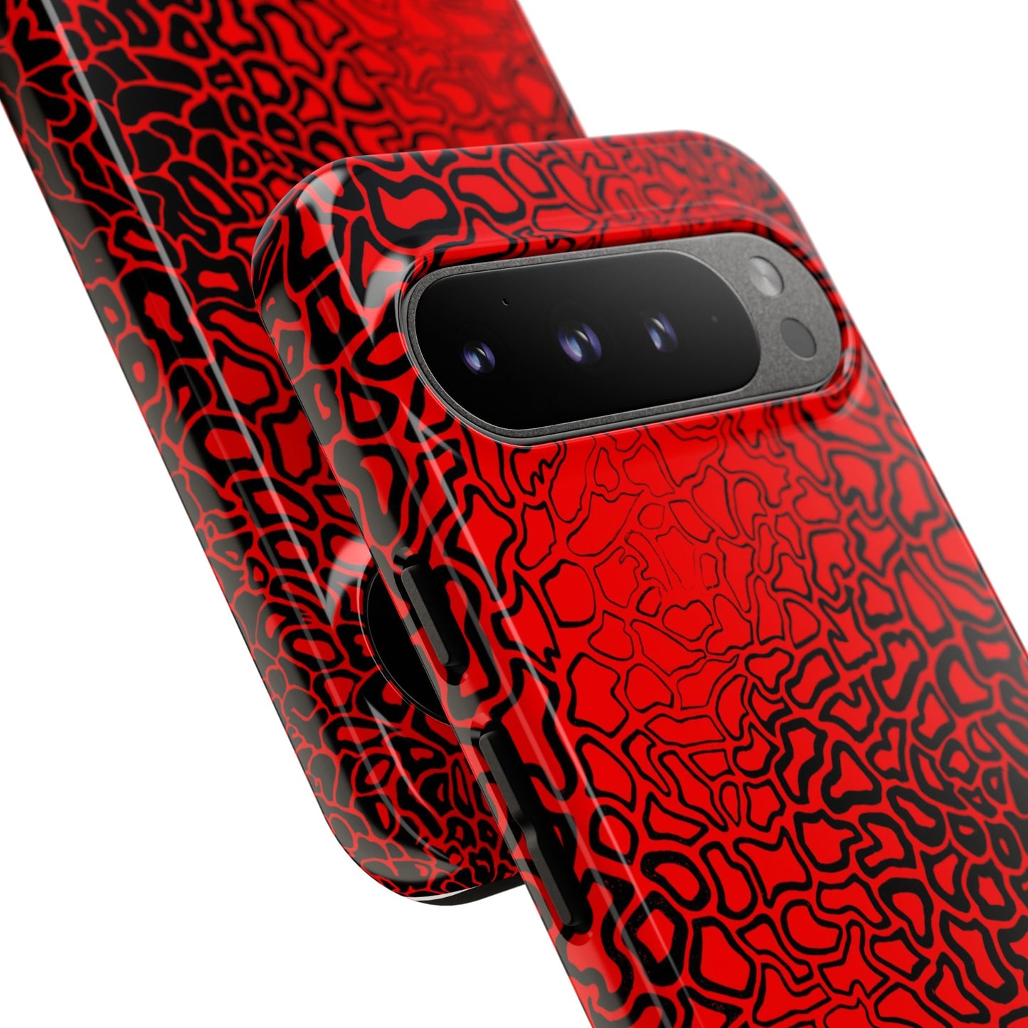 Pressure II Bold Phone Case - Tough Cases, Red Abstract Cell Phone Cover, Stylish Smartphone Protection, Unique Gift for Tech Lovers
