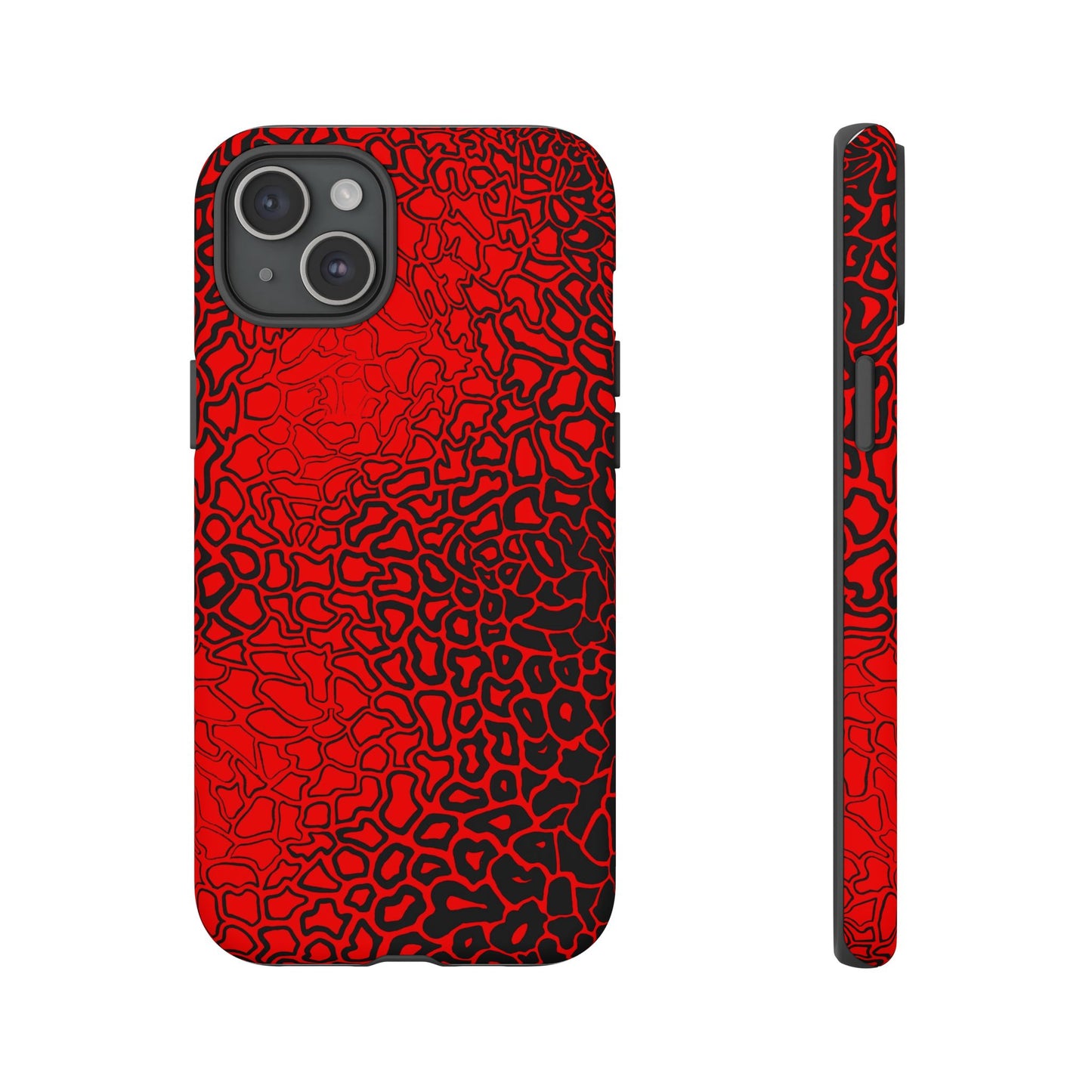 Pressure II Bold Phone Case - Tough Cases, Red Abstract Cell Phone Cover, Stylish Smartphone Protection, Unique Gift for Tech Lovers