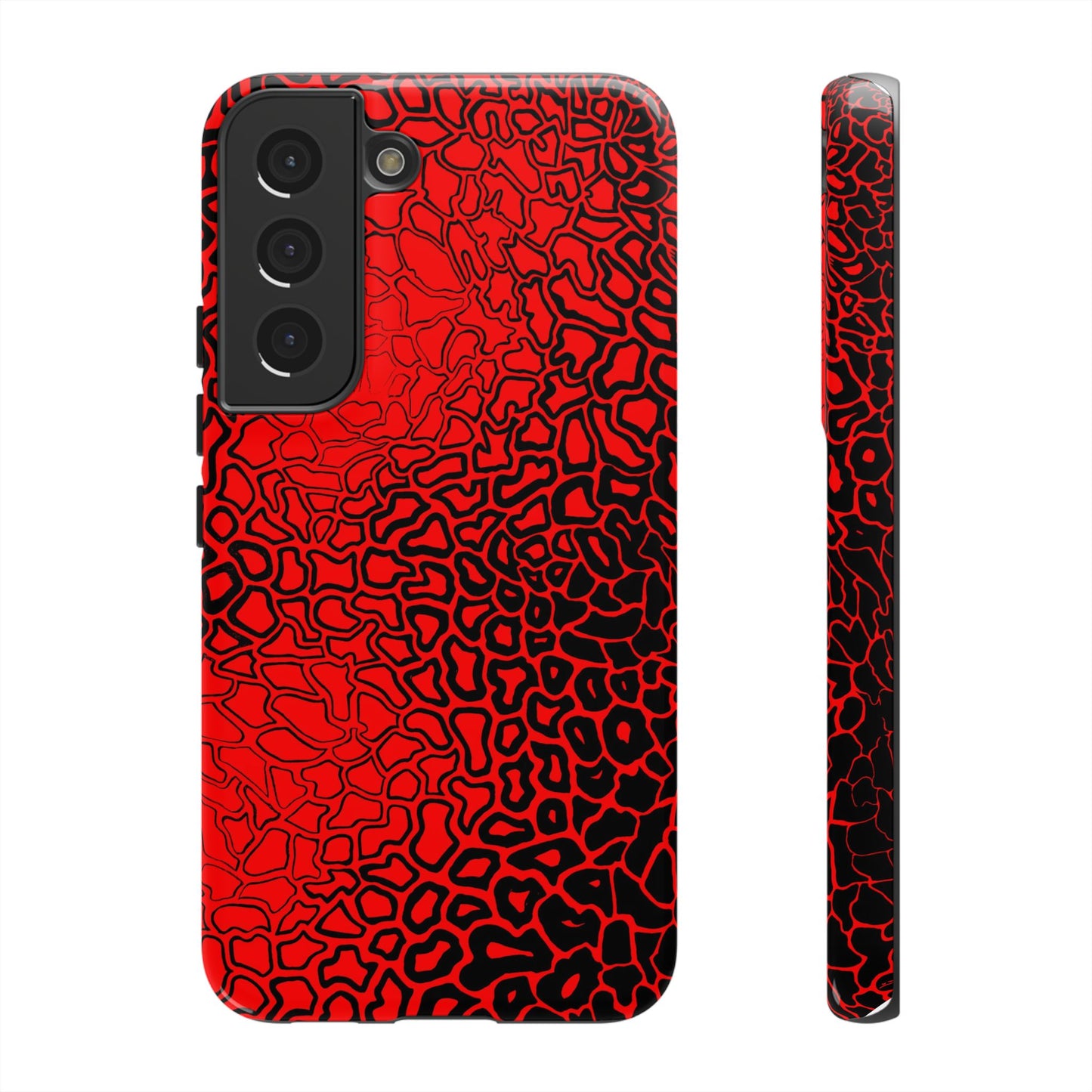 Pressure II Bold Phone Case - Tough Cases, Red Abstract Cell Phone Cover, Stylish Smartphone Protection, Unique Gift for Tech Lovers
