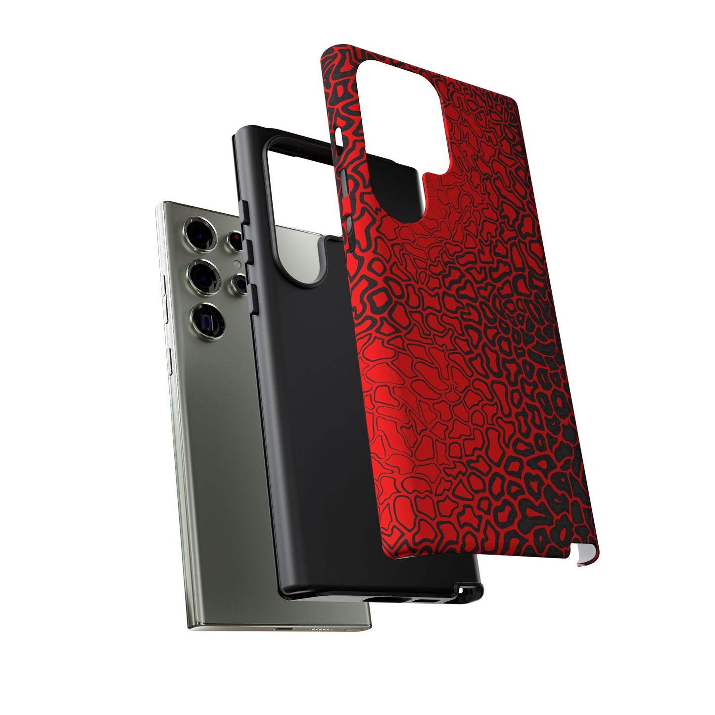 Pressure II Bold Phone Case - Tough Cases, Red Abstract Cell Phone Cover, Stylish Smartphone Protection, Unique Gift for Tech Lovers
