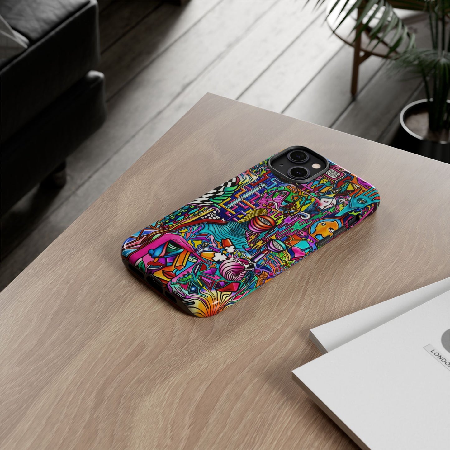 Dream World Vibrant Phone Case with Abstract Art | Tough Cases for Creative Souls, Colorful Accessories, Unique Gifts, Phone Protection, Artistic [...]