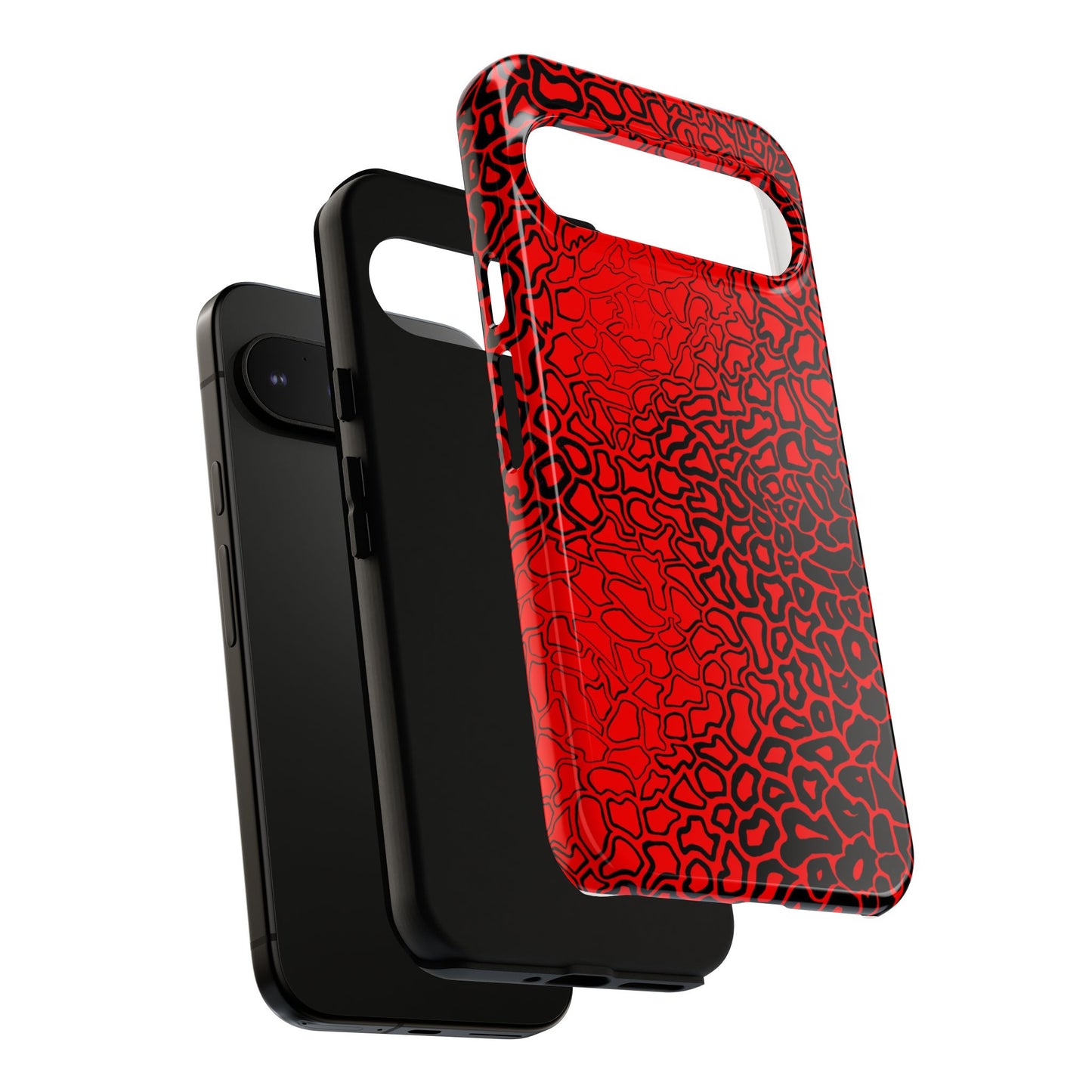 Pressure II Bold Phone Case - Tough Cases, Red Abstract Cell Phone Cover, Stylish Smartphone Protection, Unique Gift for Tech Lovers