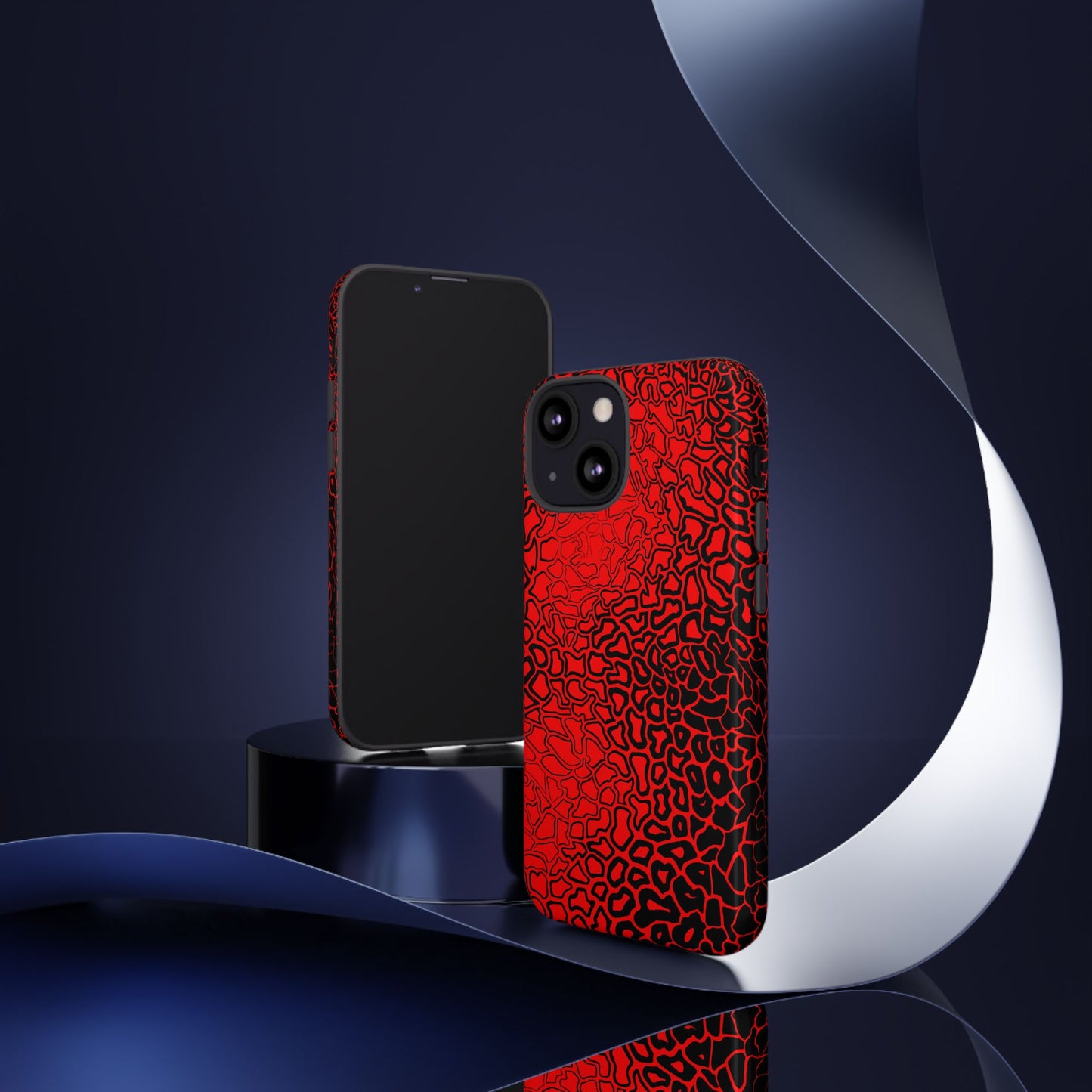 Pressure II Bold Phone Case - Tough Cases, Red Abstract Cell Phone Cover, Stylish Smartphone Protection, Unique Gift for Tech Lovers