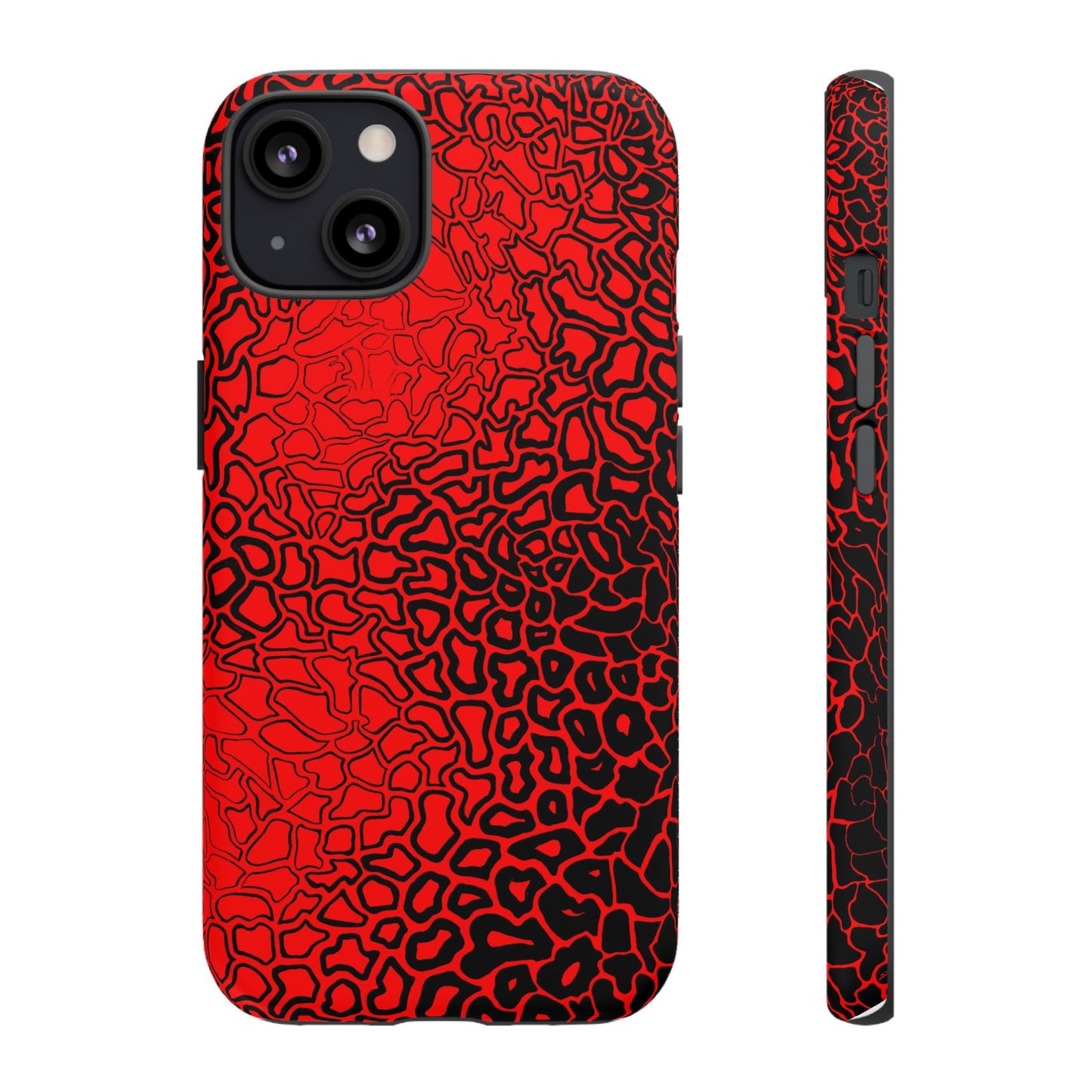 Pressure II Bold Phone Case - Tough Cases, Red Abstract Cell Phone Cover, Stylish Smartphone Protection, Unique Gift for Tech Lovers