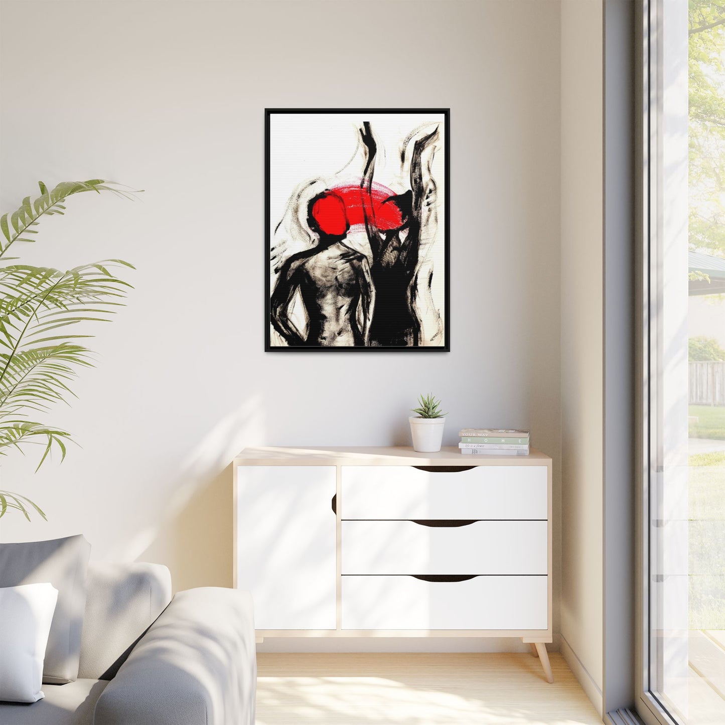 When You Move, I'm Moved ~ Framed Canvas Reproduction