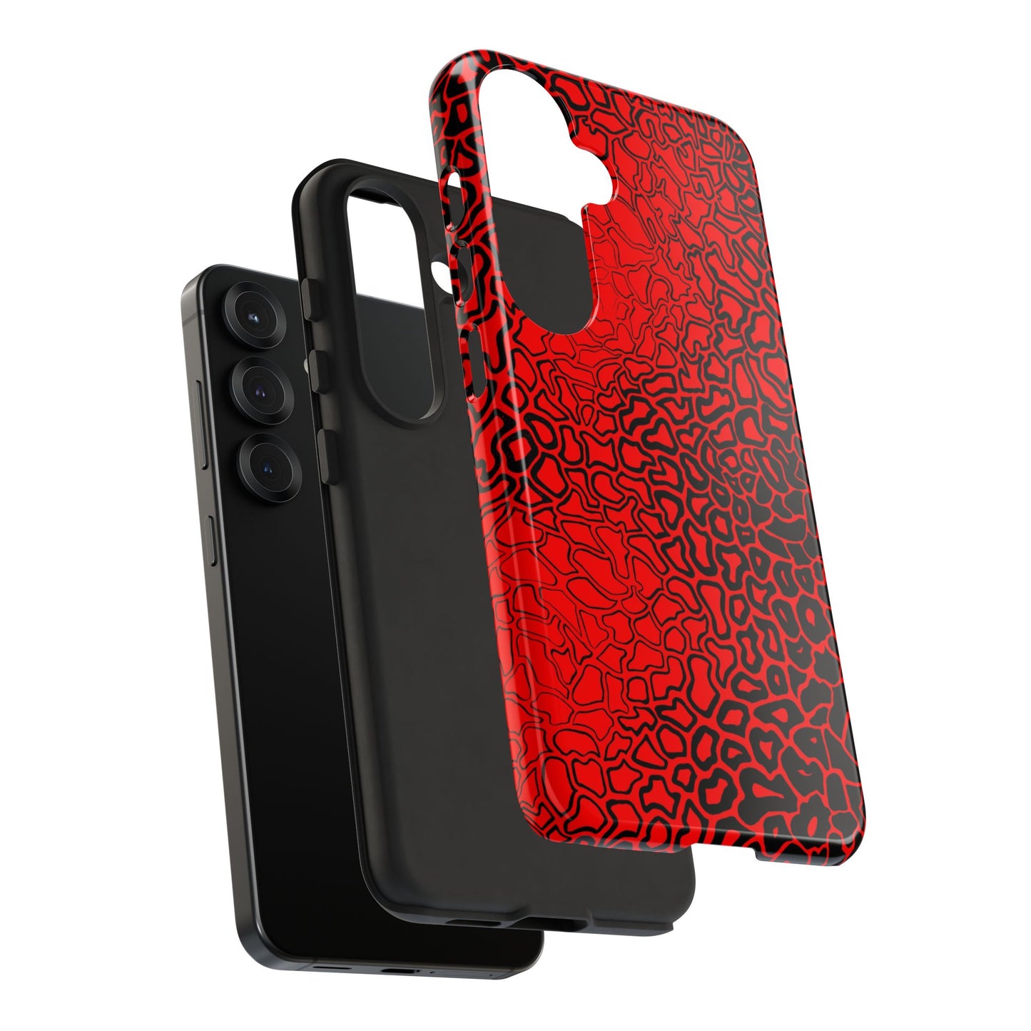 Pressure II Bold Phone Case - Tough Cases, Red Abstract Cell Phone Cover, Stylish Smartphone Protection, Unique Gift for Tech Lovers