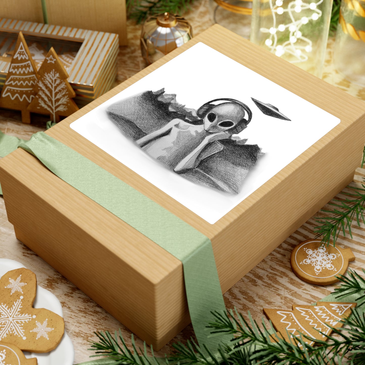 Playlist for Aliens ~ Sticker by Art By Laney