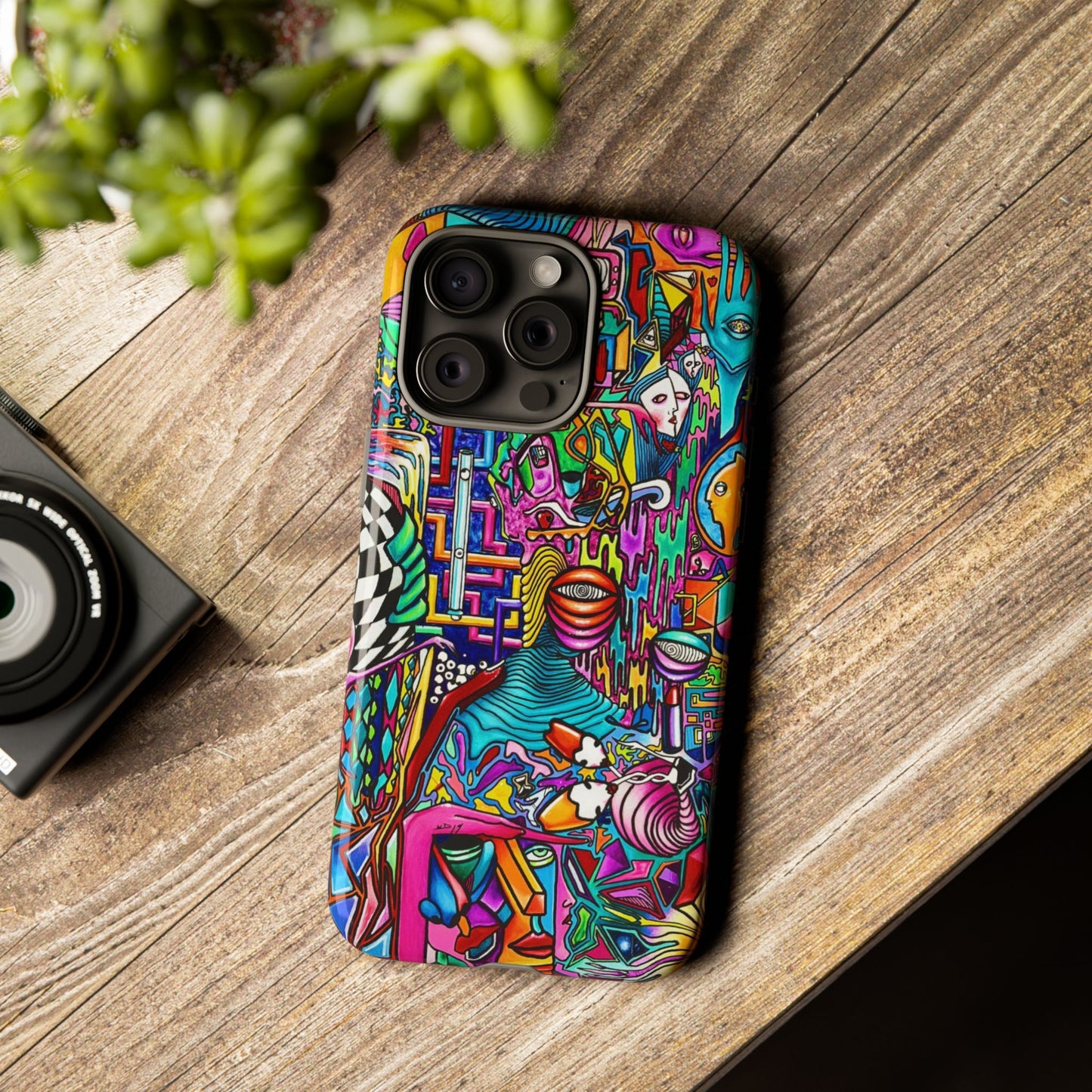 Dream World Vibrant Phone Case with Abstract Art | Tough Cases for Creative Souls, Colorful Accessories, Unique Gifts, Phone Protection, Artistic [...]