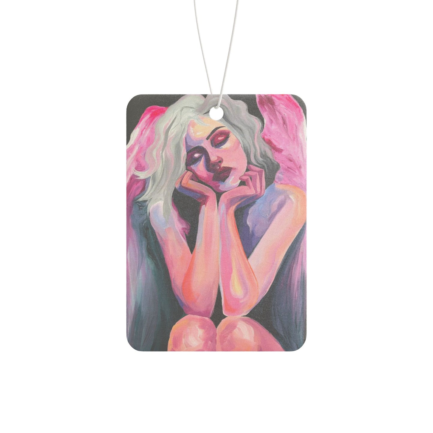 Working Overtime Artistic Car Air Freshener - Angelic Vibes for Home, Gifts, Auto Decor, Mood Boosters, Custom Fragrance