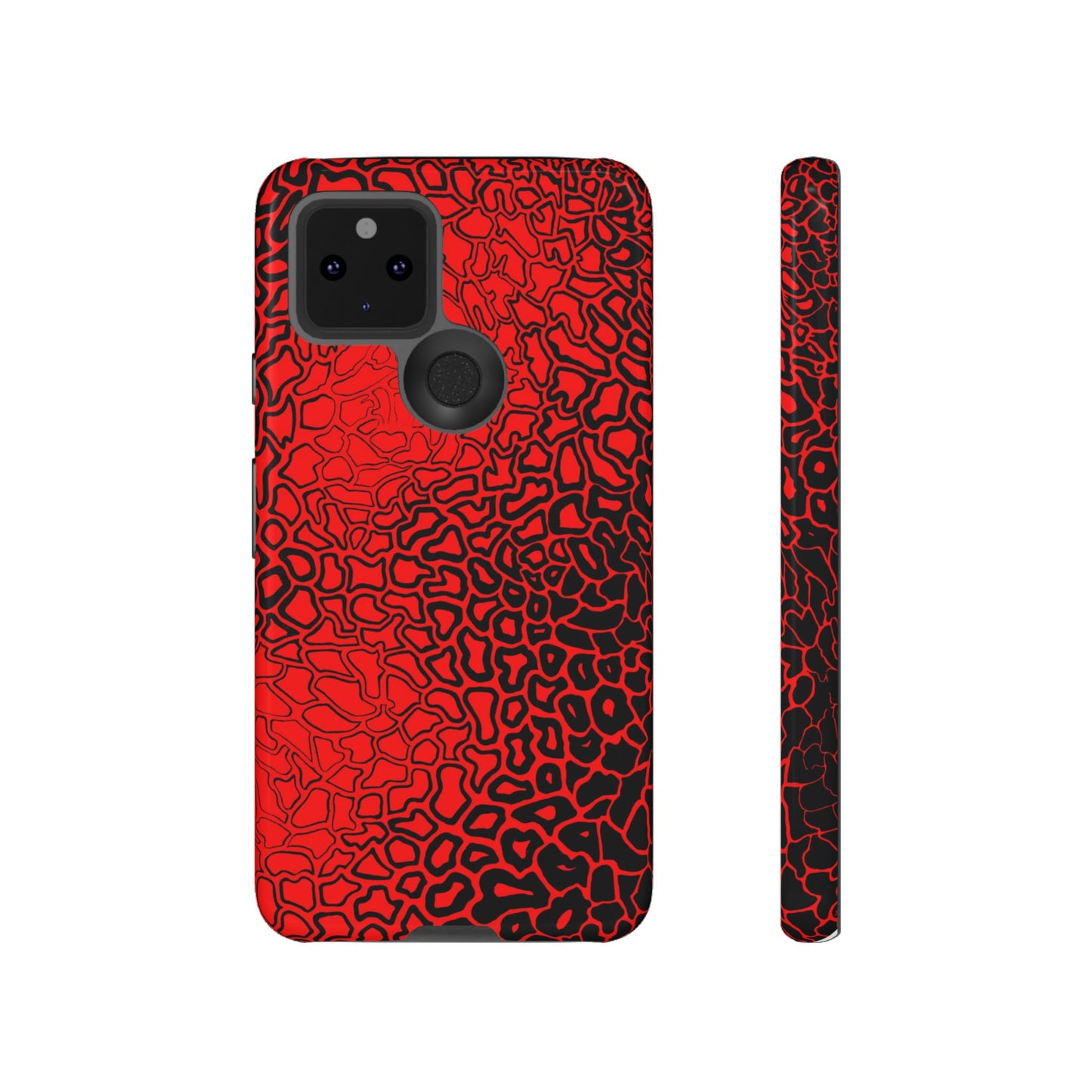 Pressure II Bold Phone Case - Tough Cases, Red Abstract Cell Phone Cover, Stylish Smartphone Protection, Unique Gift for Tech Lovers