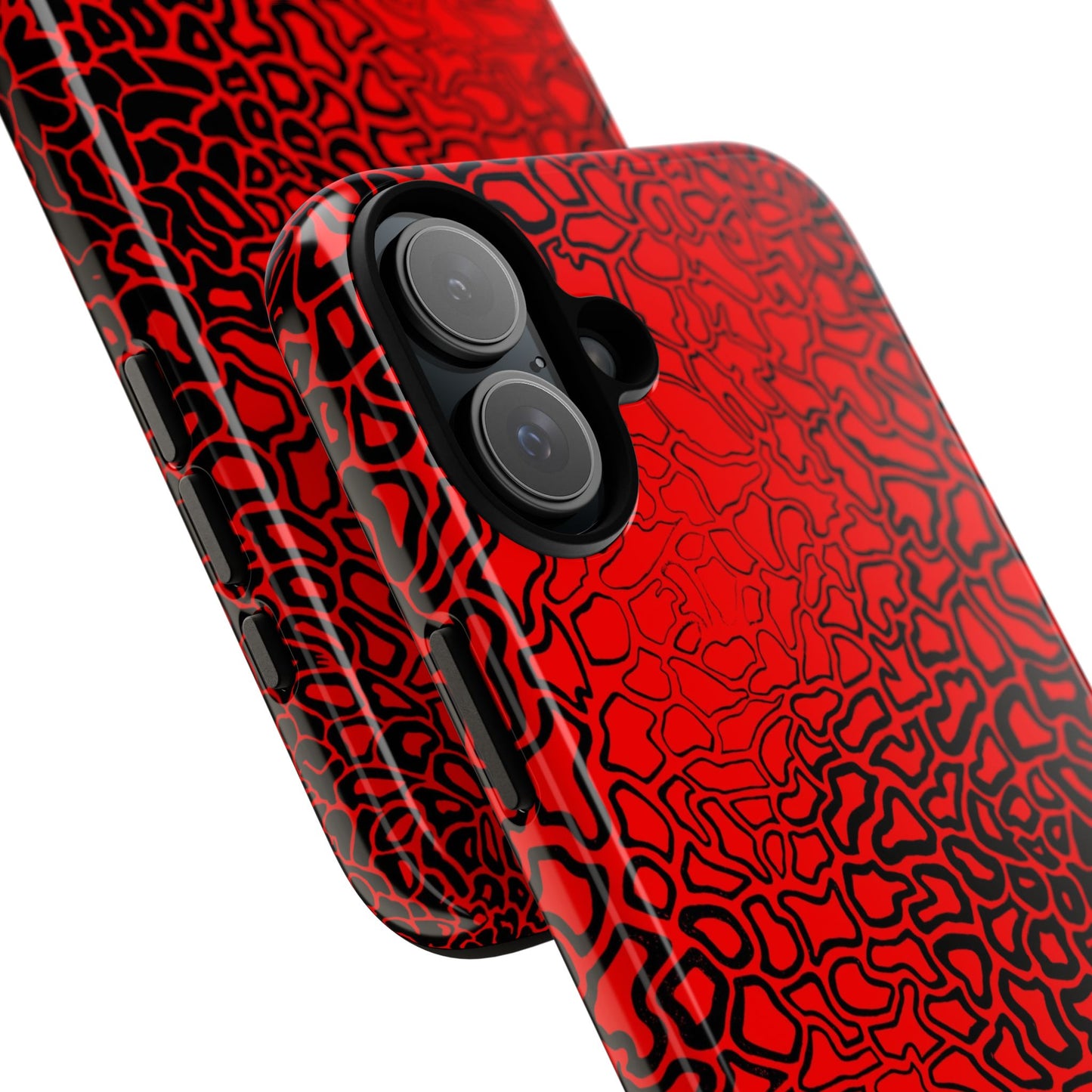 Pressure II Bold Phone Case - Tough Cases, Red Abstract Cell Phone Cover, Stylish Smartphone Protection, Unique Gift for Tech Lovers