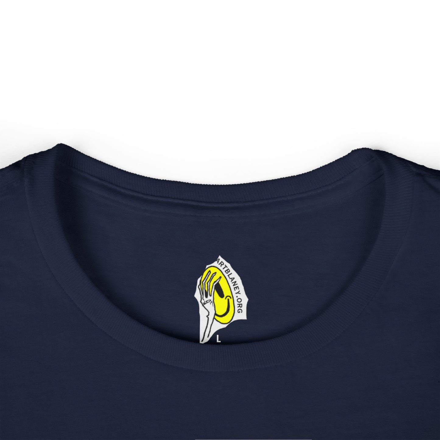 Mr. Smiley ~ Softstyle Tee for Women  by Art By Laney