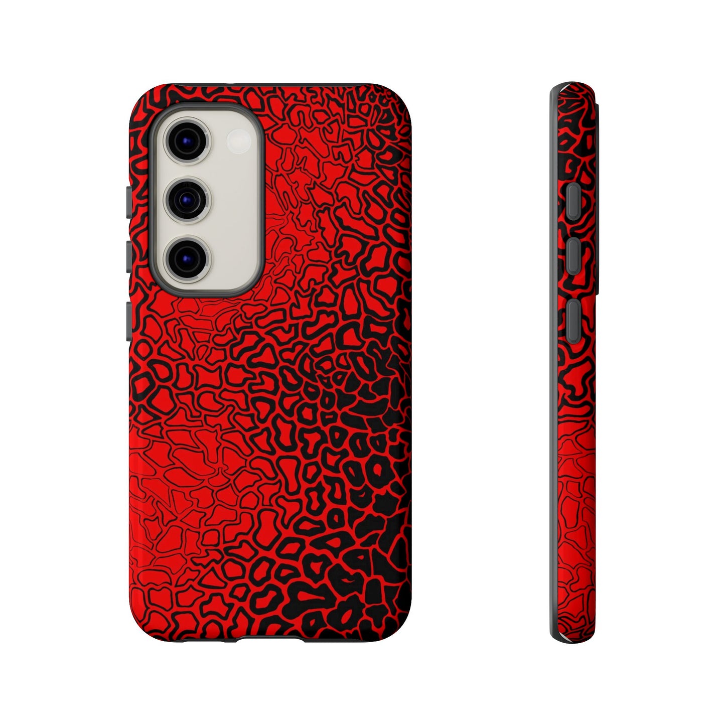 Pressure II Bold Phone Case - Tough Cases, Red Abstract Cell Phone Cover, Stylish Smartphone Protection, Unique Gift for Tech Lovers