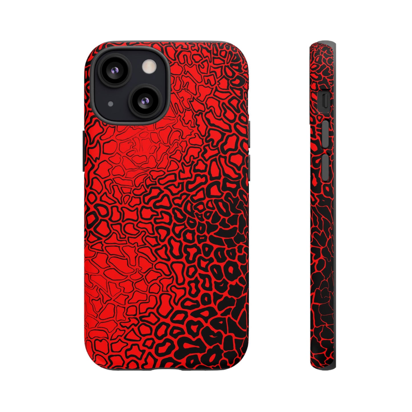 Pressure II Bold Phone Case - Tough Cases, Red Abstract Cell Phone Cover, Stylish Smartphone Protection, Unique Gift for Tech Lovers