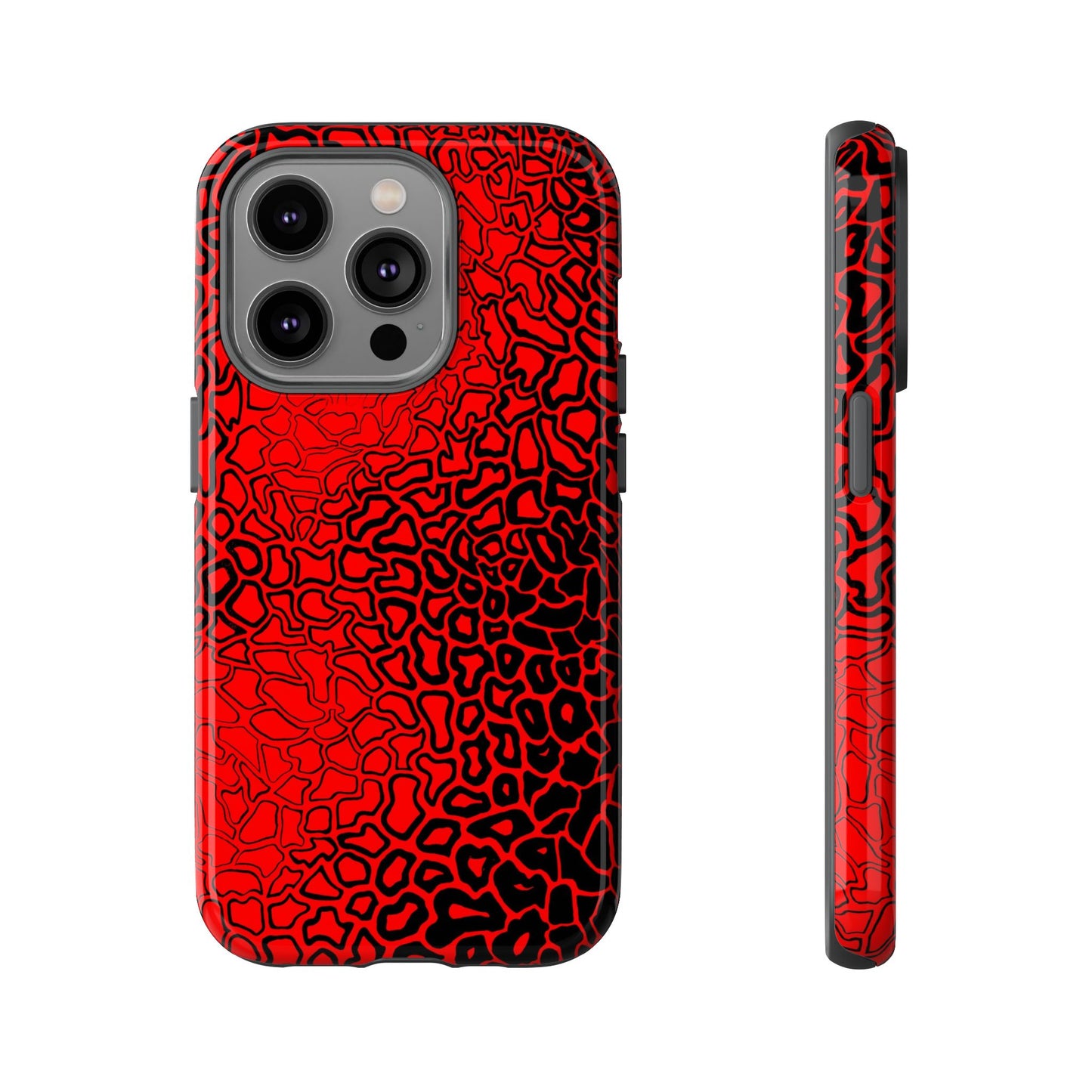 Pressure II Bold Phone Case - Tough Cases, Red Abstract Cell Phone Cover, Stylish Smartphone Protection, Unique Gift for Tech Lovers