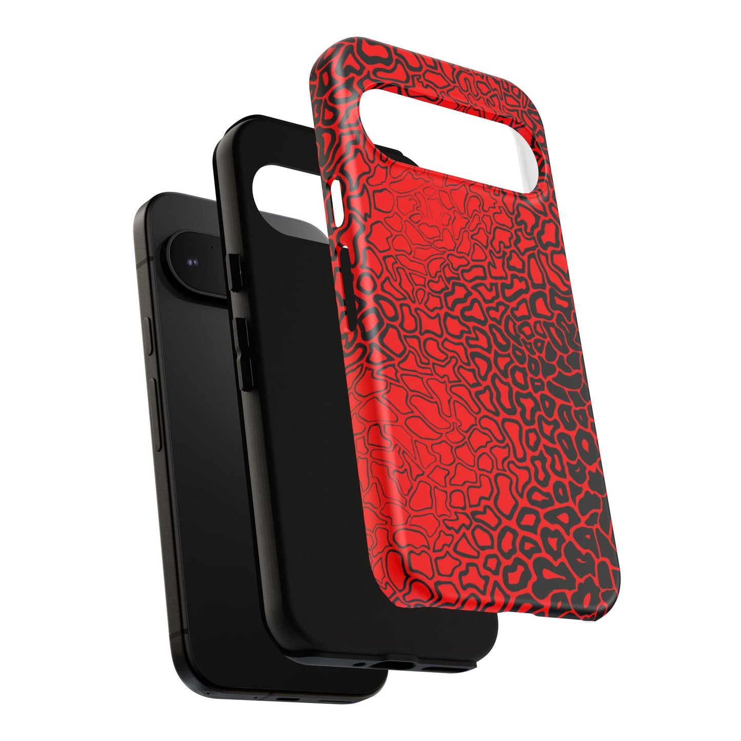 Pressure II Bold Phone Case - Tough Cases, Red Abstract Cell Phone Cover, Stylish Smartphone Protection, Unique Gift for Tech Lovers
