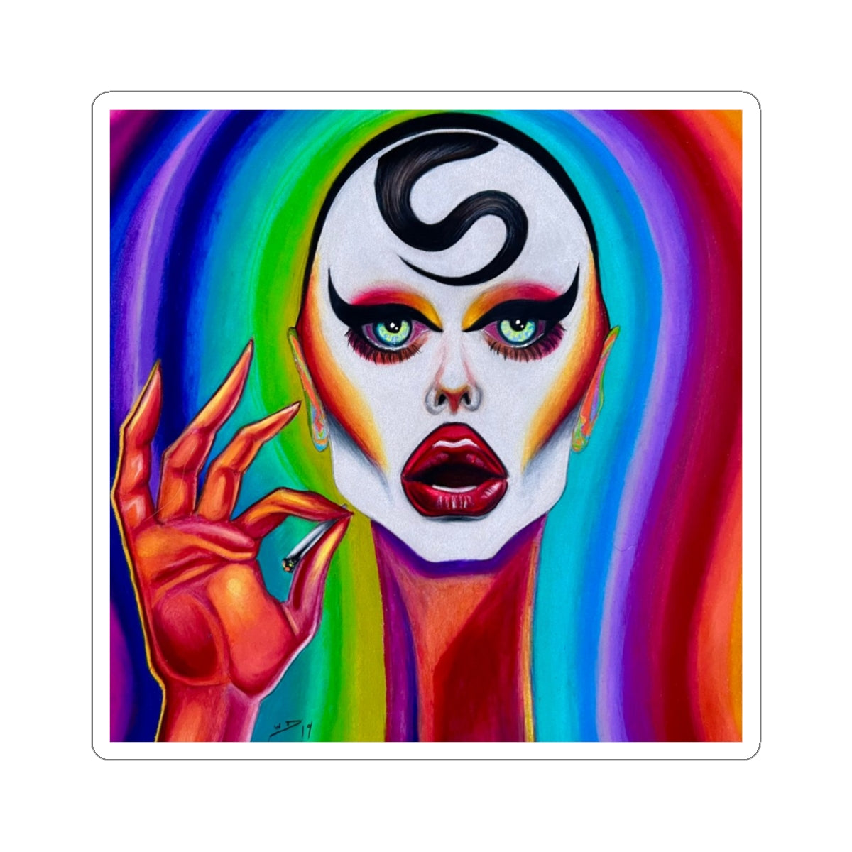 Found It ~ Colorful Drag Queen Kiss-Cut Stickers | Fierce Pride Decals for Laptops, Journals, LGBTQ+ Celebrations, Gift for Friends