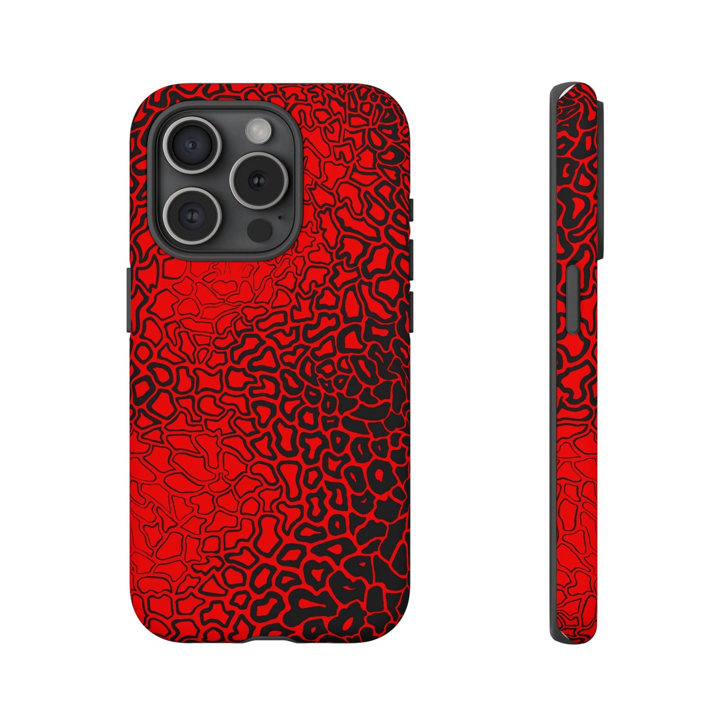Pressure II Bold Phone Case - Tough Cases, Red Abstract Cell Phone Cover, Stylish Smartphone Protection, Unique Gift for Tech Lovers