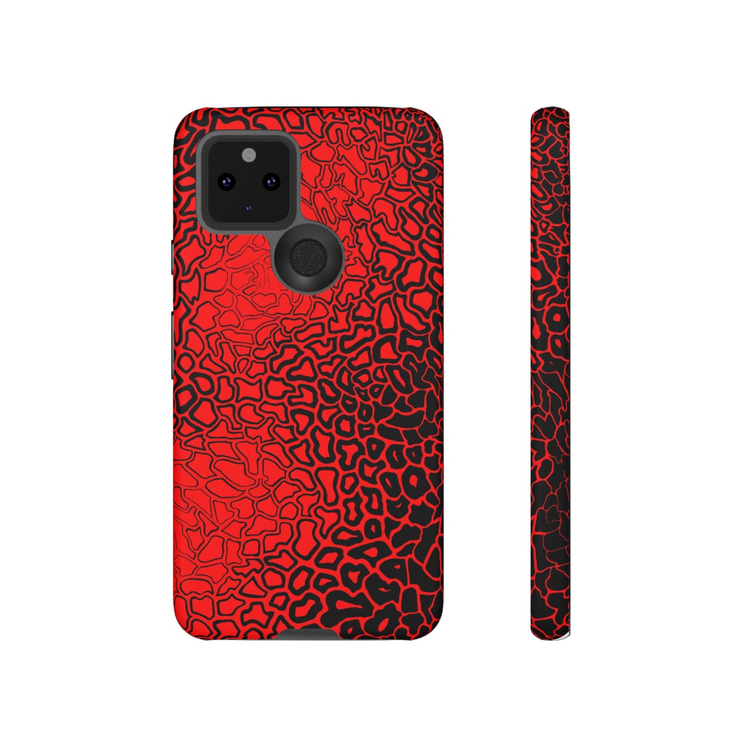 Pressure II Bold Phone Case - Tough Cases, Red Abstract Cell Phone Cover, Stylish Smartphone Protection, Unique Gift for Tech Lovers