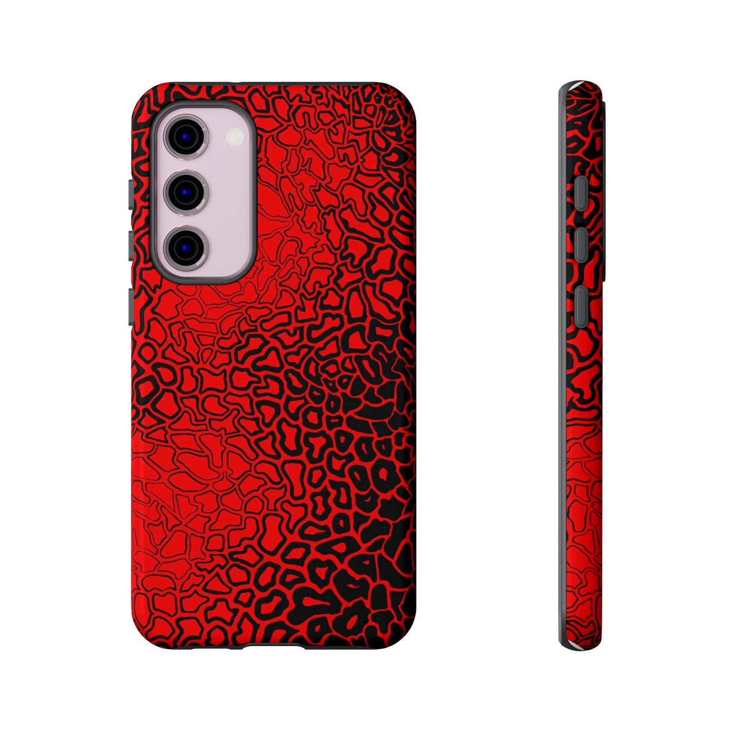 Pressure II Bold Phone Case - Tough Cases, Red Abstract Cell Phone Cover, Stylish Smartphone Protection, Unique Gift for Tech Lovers