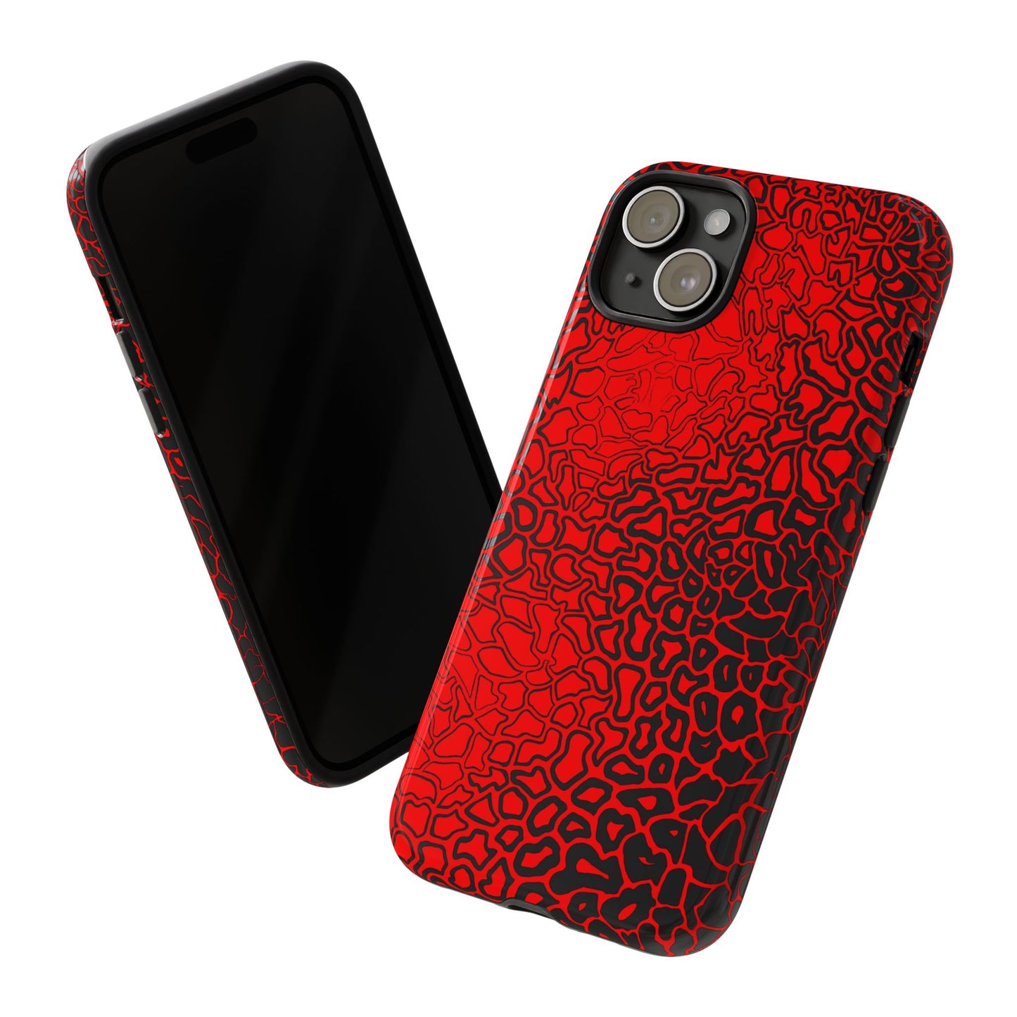 Pressure II Bold Phone Case - Tough Cases, Red Abstract Cell Phone Cover, Stylish Smartphone Protection, Unique Gift for Tech Lovers