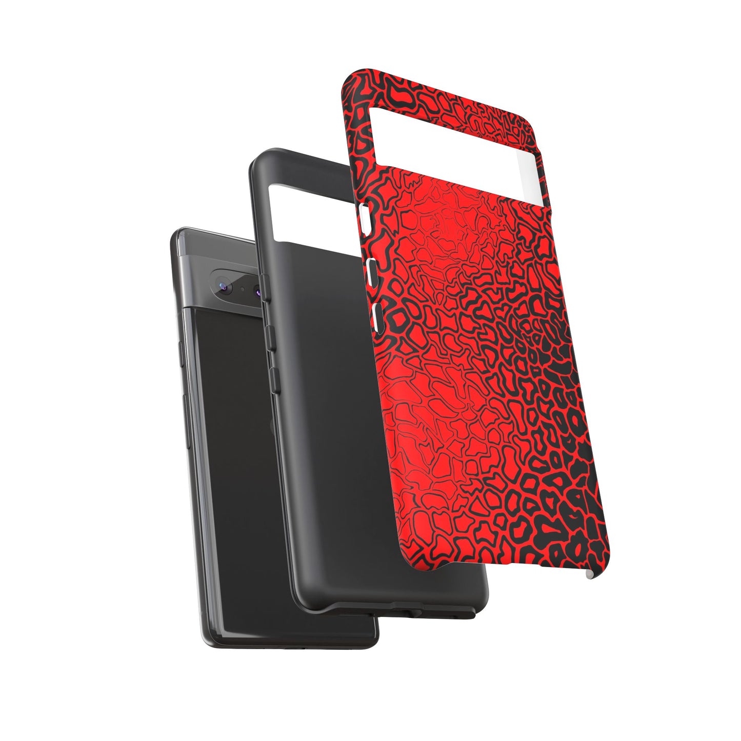 Pressure II Bold Phone Case - Tough Cases, Red Abstract Cell Phone Cover, Stylish Smartphone Protection, Unique Gift for Tech Lovers
