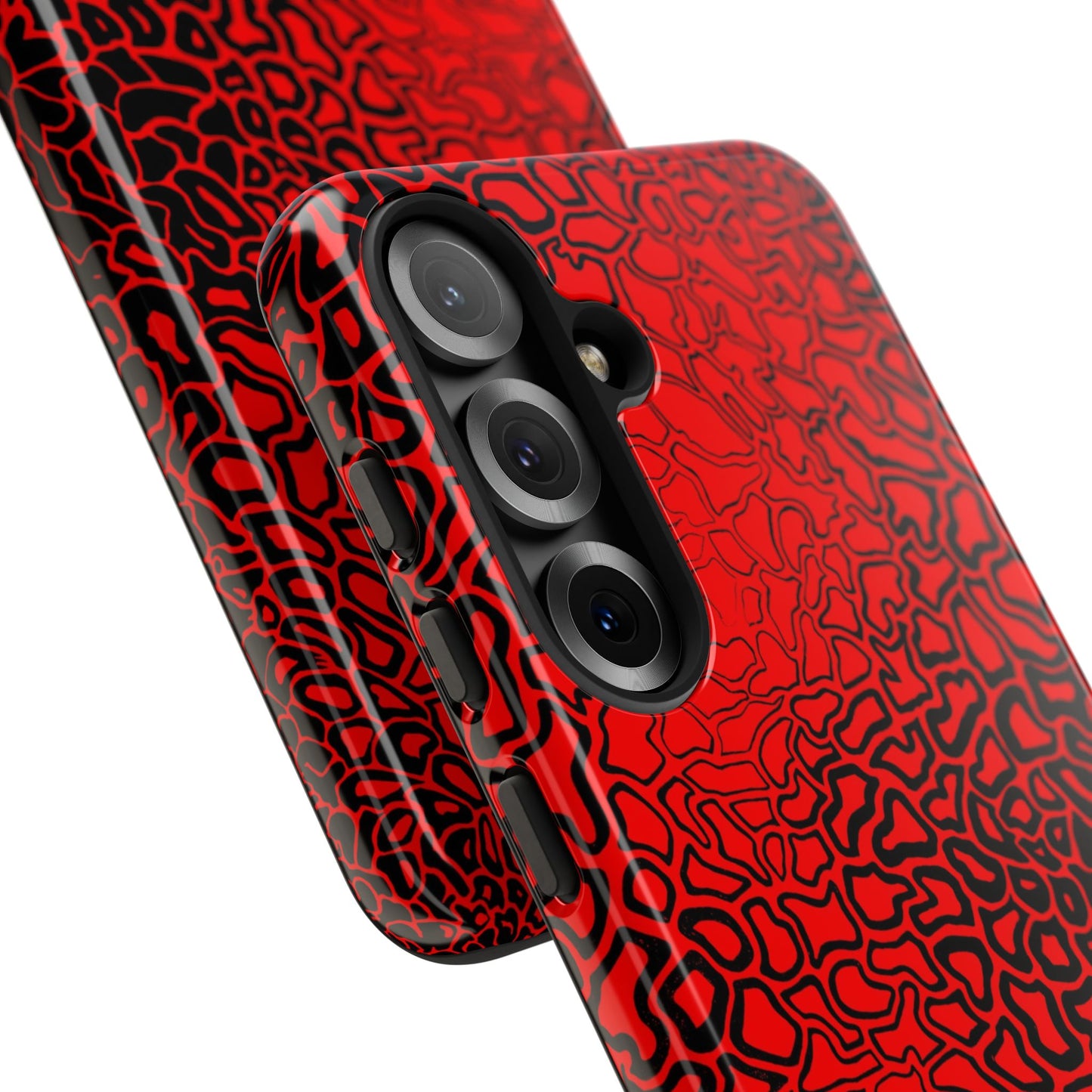 Pressure II Bold Phone Case - Tough Cases, Red Abstract Cell Phone Cover, Stylish Smartphone Protection, Unique Gift for Tech Lovers