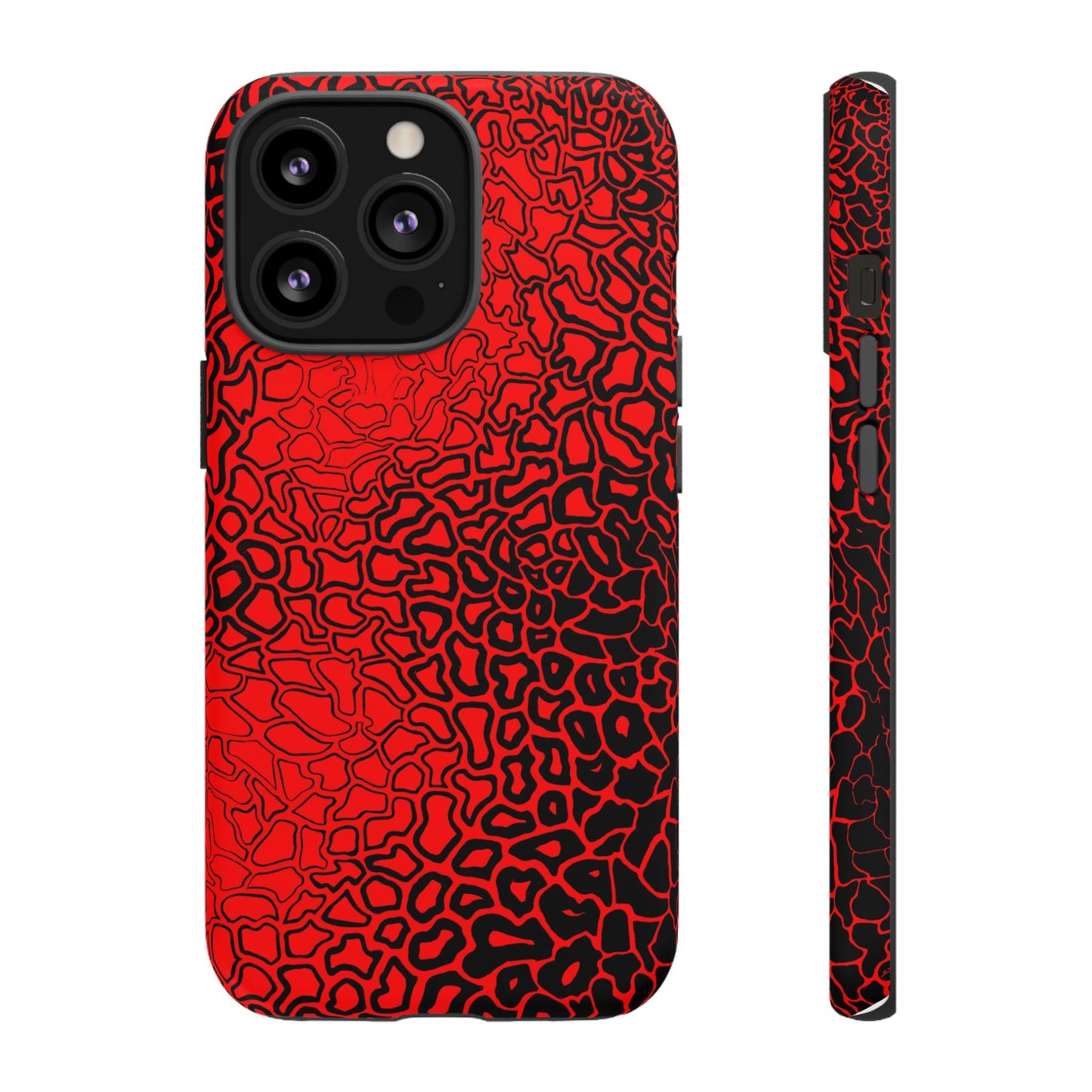 Pressure II Bold Phone Case - Tough Cases, Red Abstract Cell Phone Cover, Stylish Smartphone Protection, Unique Gift for Tech Lovers
