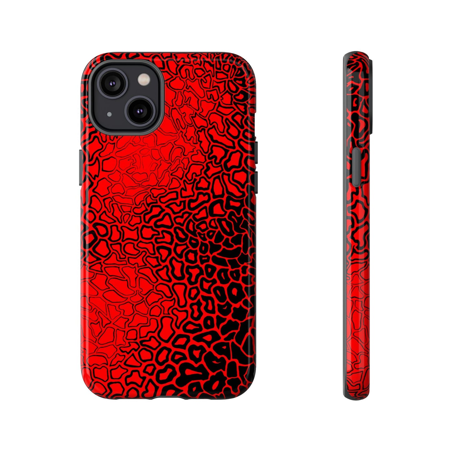 Pressure II Bold Phone Case - Tough Cases, Red Abstract Cell Phone Cover, Stylish Smartphone Protection, Unique Gift for Tech Lovers