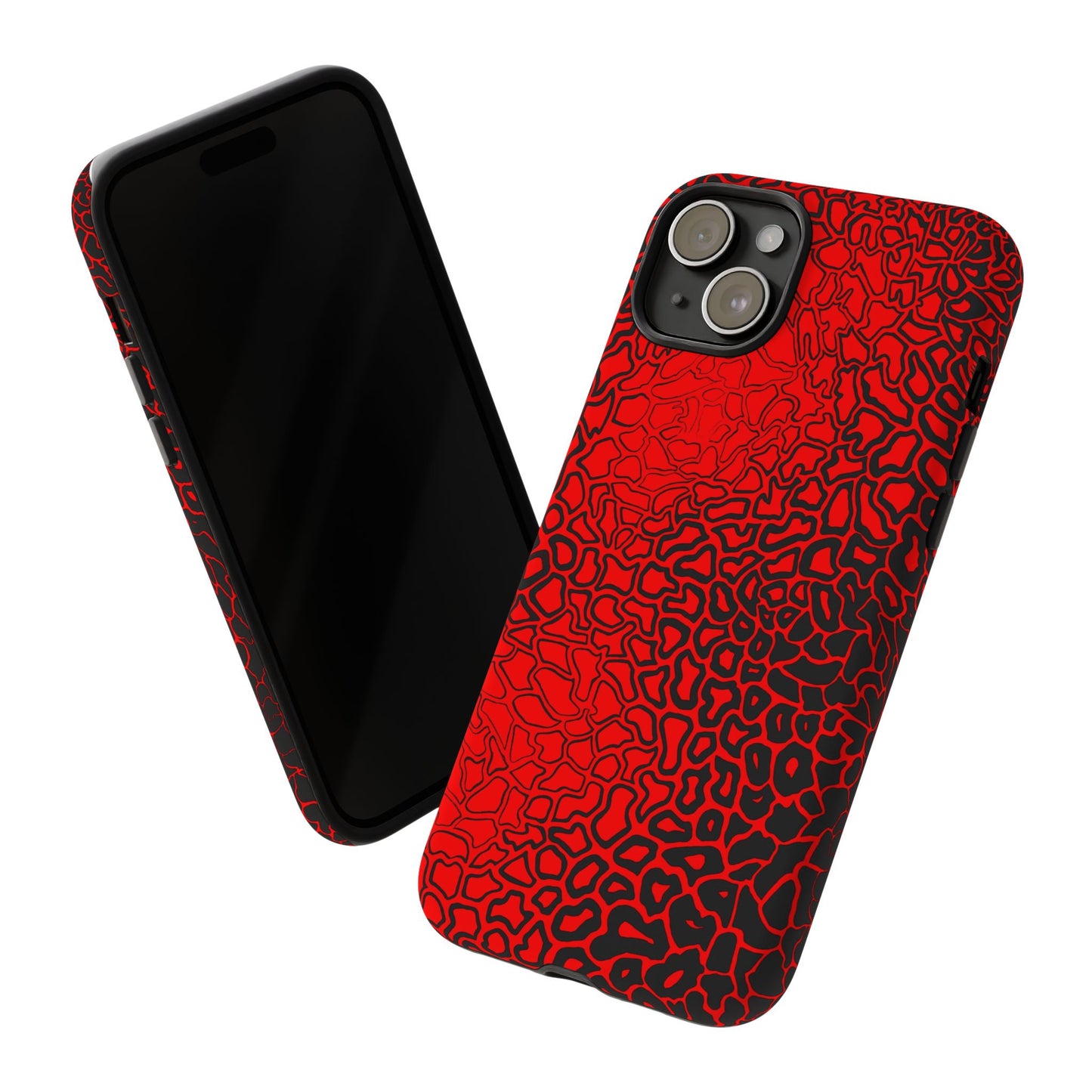 Pressure II Bold Phone Case - Tough Cases, Red Abstract Cell Phone Cover, Stylish Smartphone Protection, Unique Gift for Tech Lovers